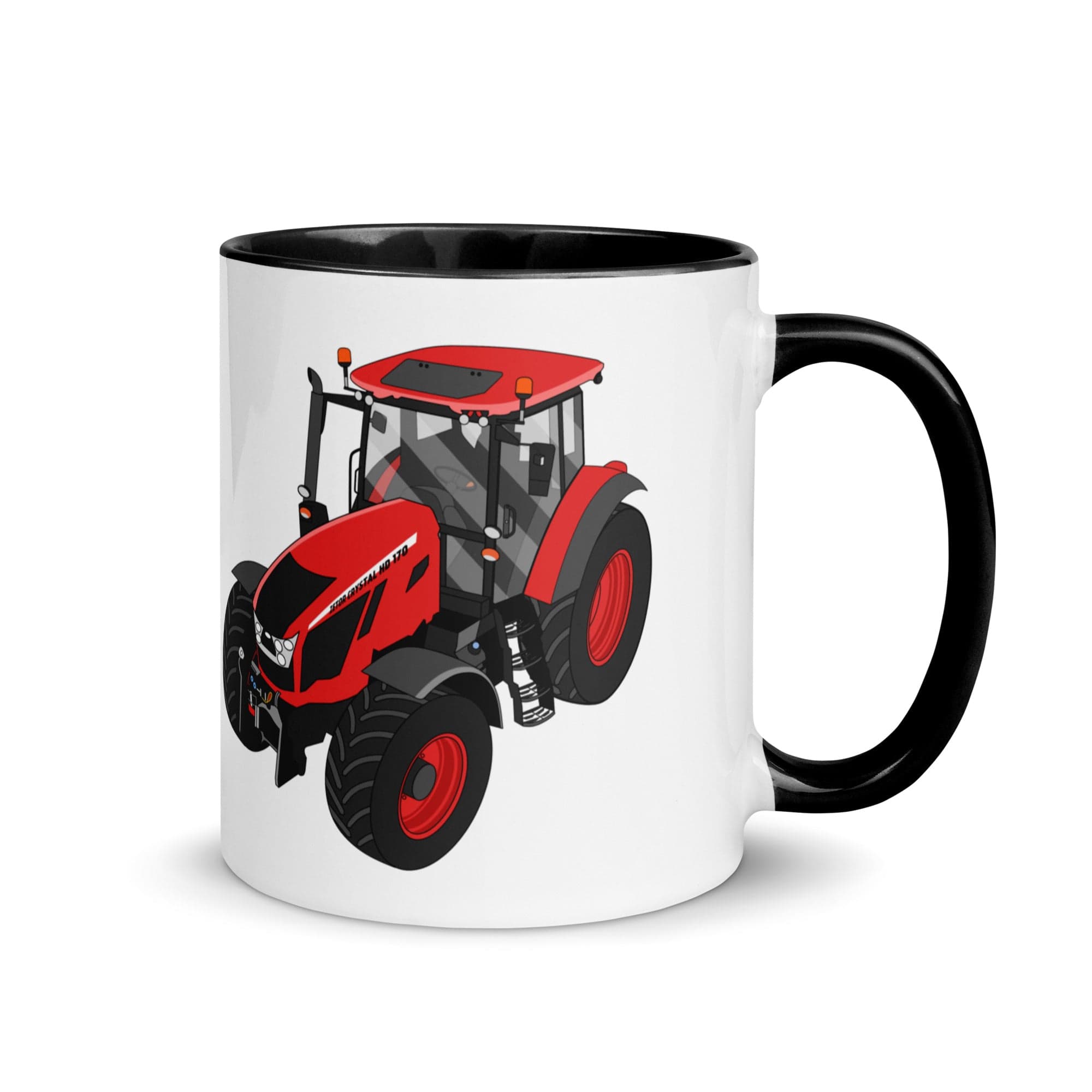 The Tractors Mugs Store Black Zetor Crystal HD 170 Mug with Color Inside Quality Farmers Merch