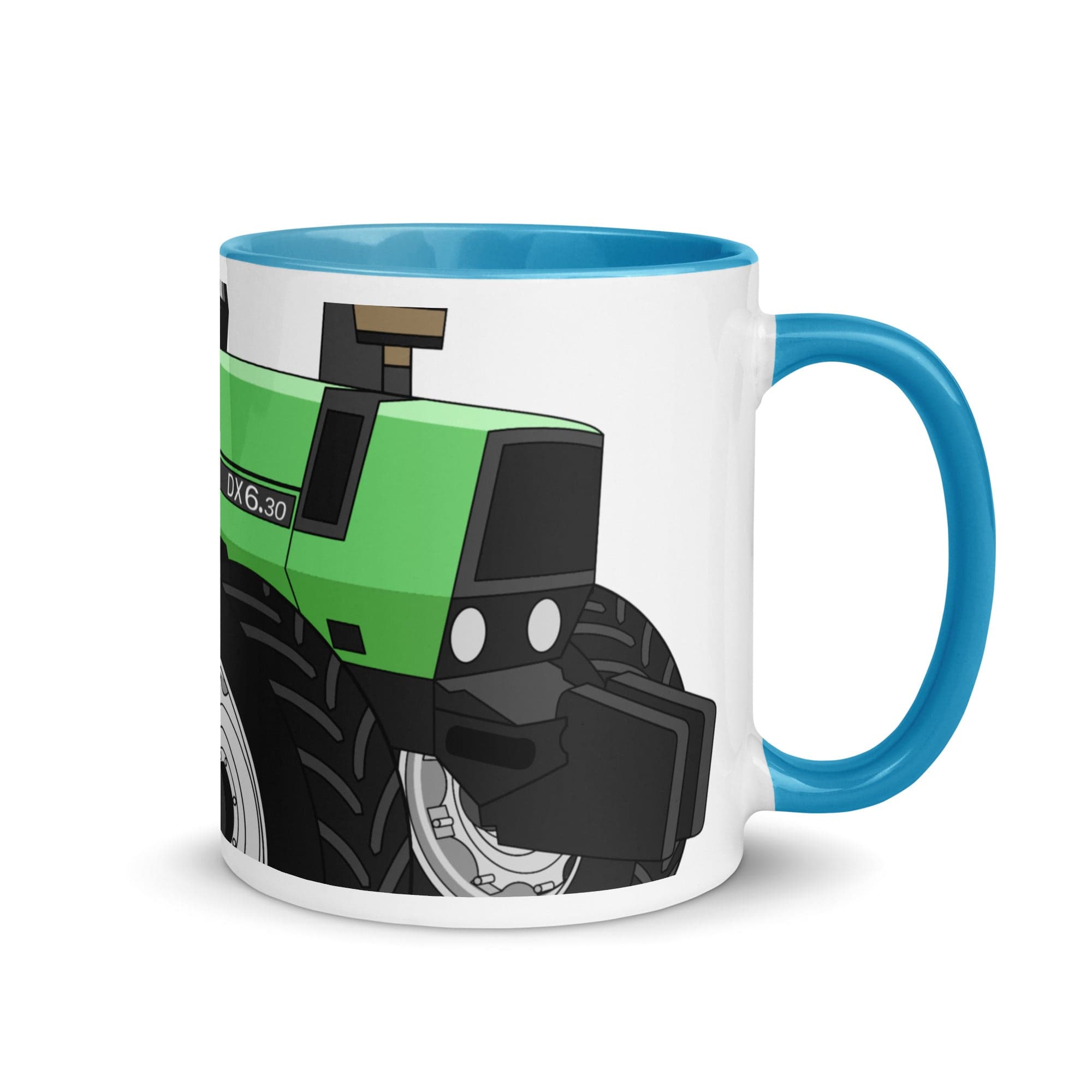 The Tractors Mugs Store Blue Deutz Fahr DX 6.30 2.0 Mug with Color Inside Quality Farmers Merch
