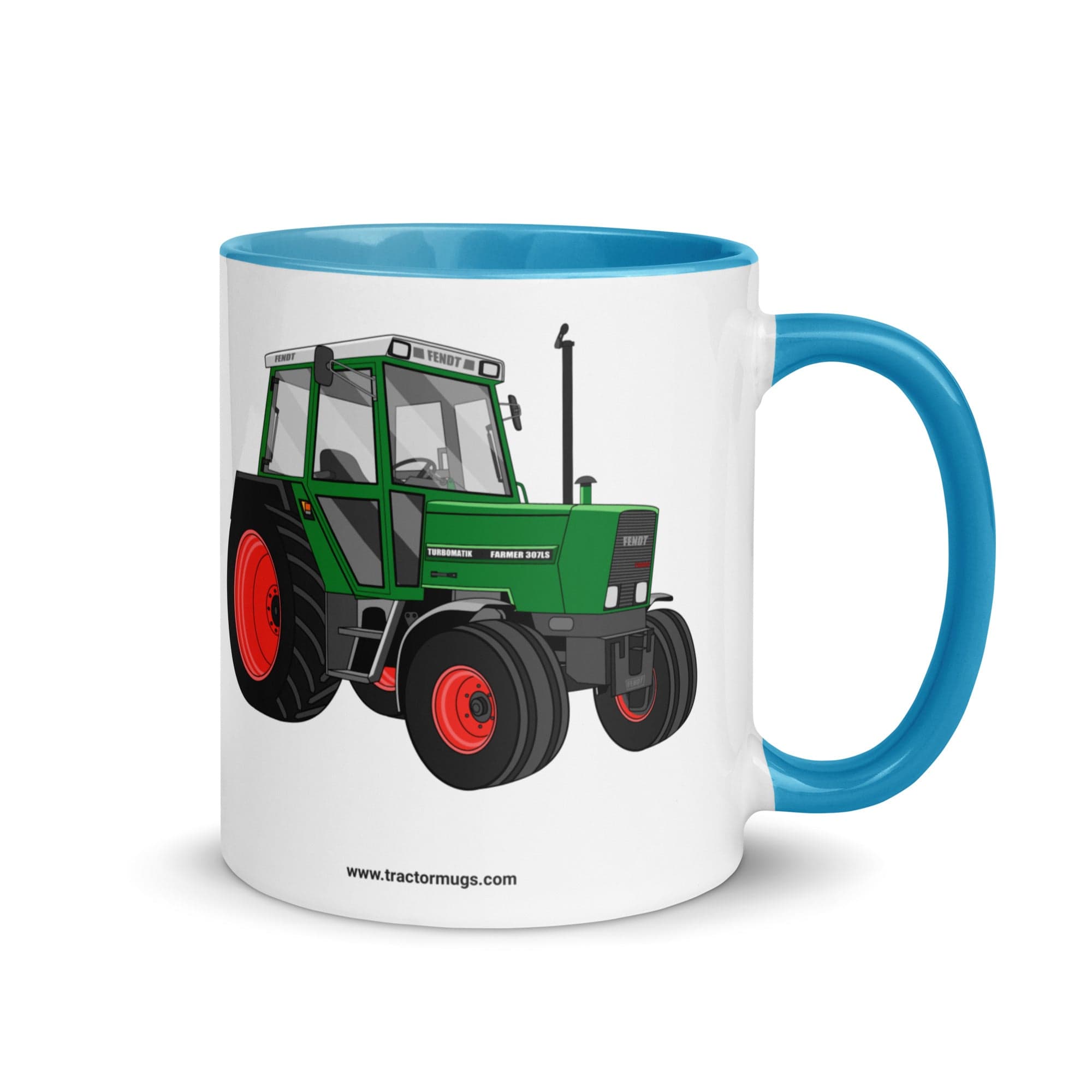 The Tractors Mugs Store Blue Fendt 307 LSA | Mug with Color Inside Quality Farmers Merch