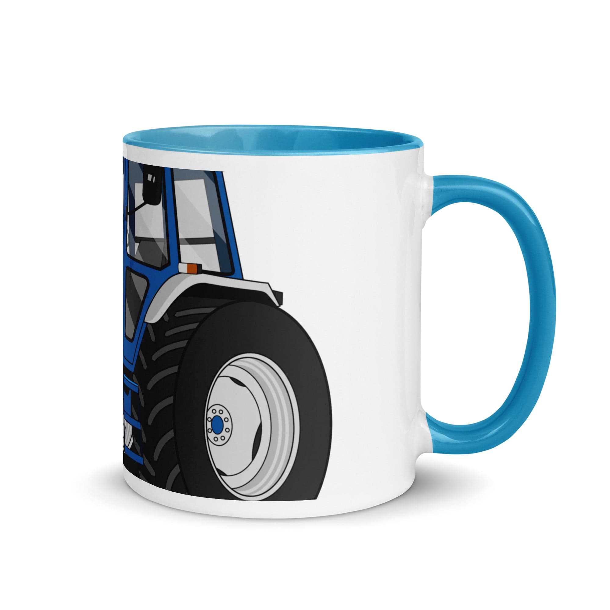 The Tractors Mugs Store Blue Ford 8210 4WD 2.0 Mug with Color Inside Quality Farmers Merch