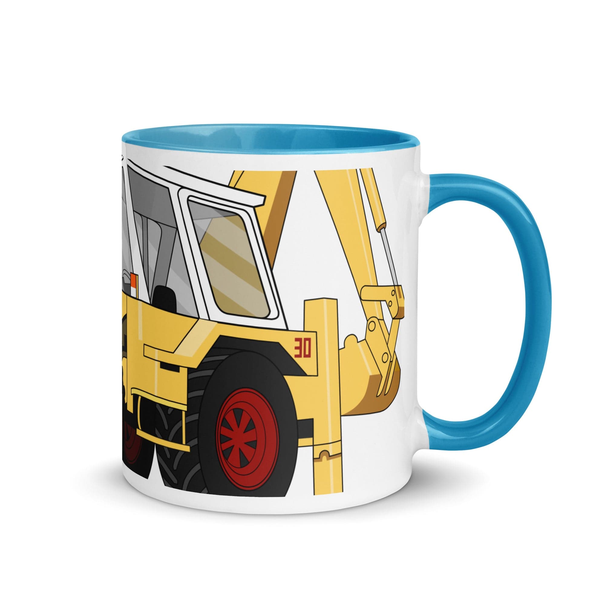 The Tractors Mugs Store Blue JCB 3D 2.0 Mug with Color Inside Quality Farmers Merch