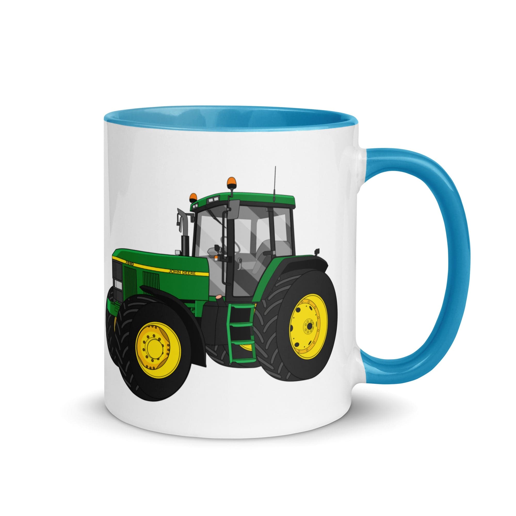 The Tractors Mugs Store Blue John Deere 7810 Mug with Color Inside Quality Farmers Merch
