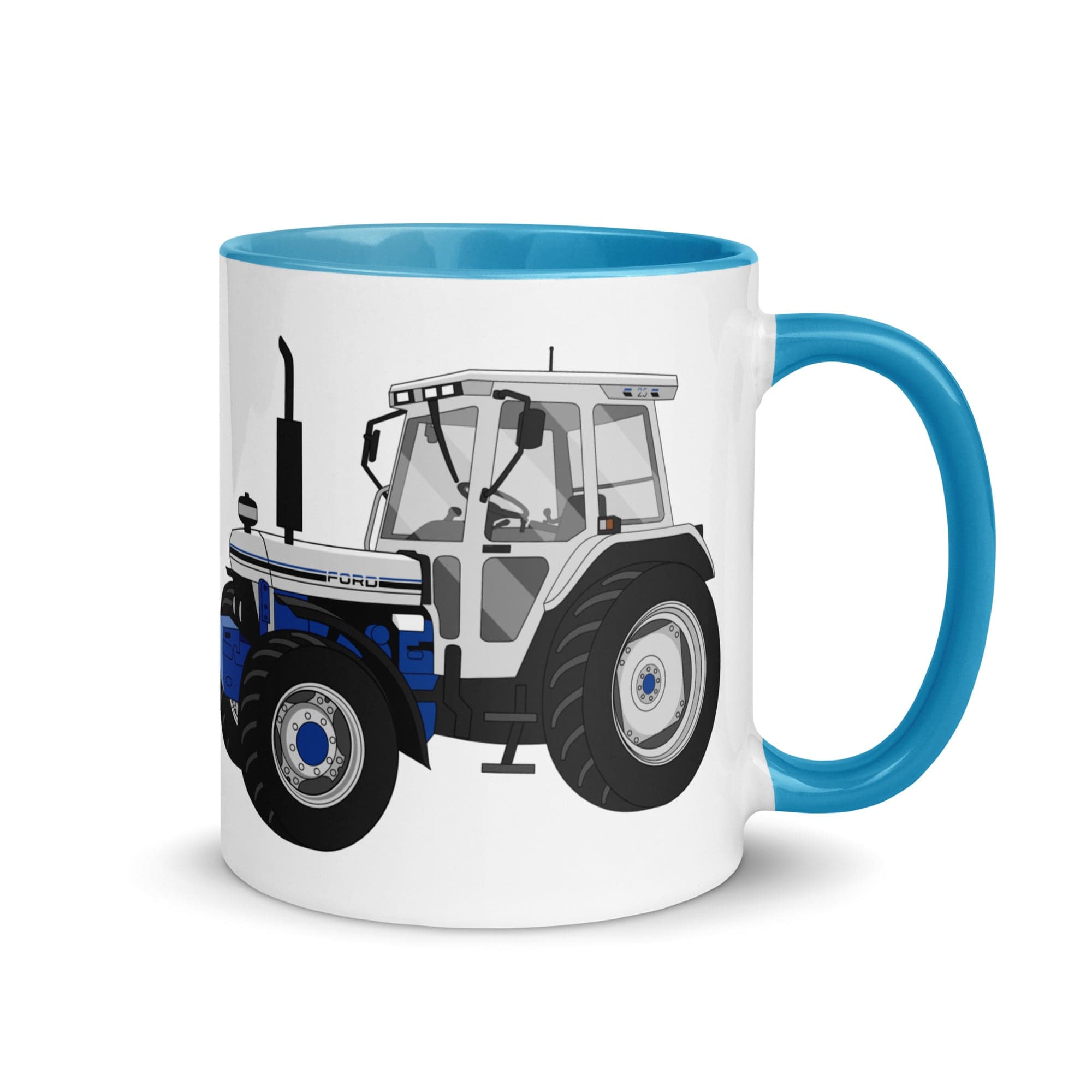 The Tractors Mugs Store Blue Ford 7810 Jubilee Edition SilverTractor Mug with Color Inside Quality Farmers Merch