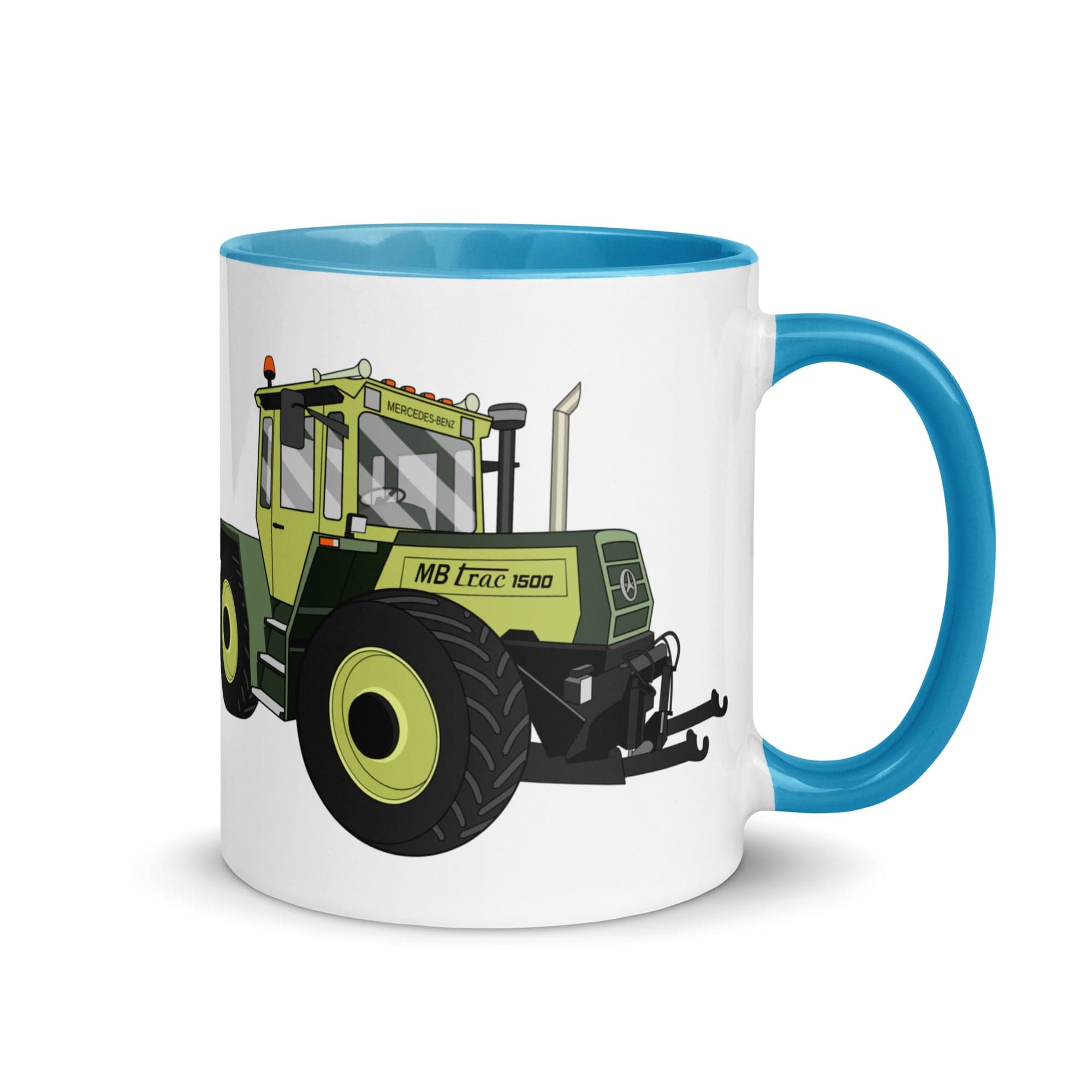 The Tractors Mugs Store Blue MB Trac 1500 Mug with Color Inside Quality Farmers Merch