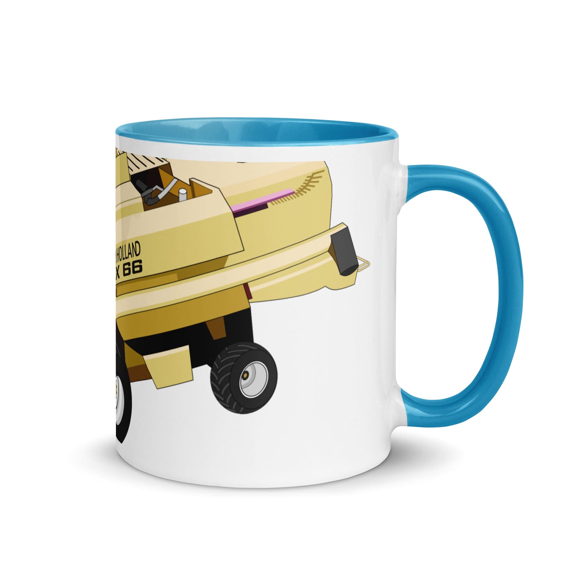 The Tractors Mugs Store Blue New Holland TX 66 Combine Harvester 2.0 Mug with Color Inside Quality Farmers Merch