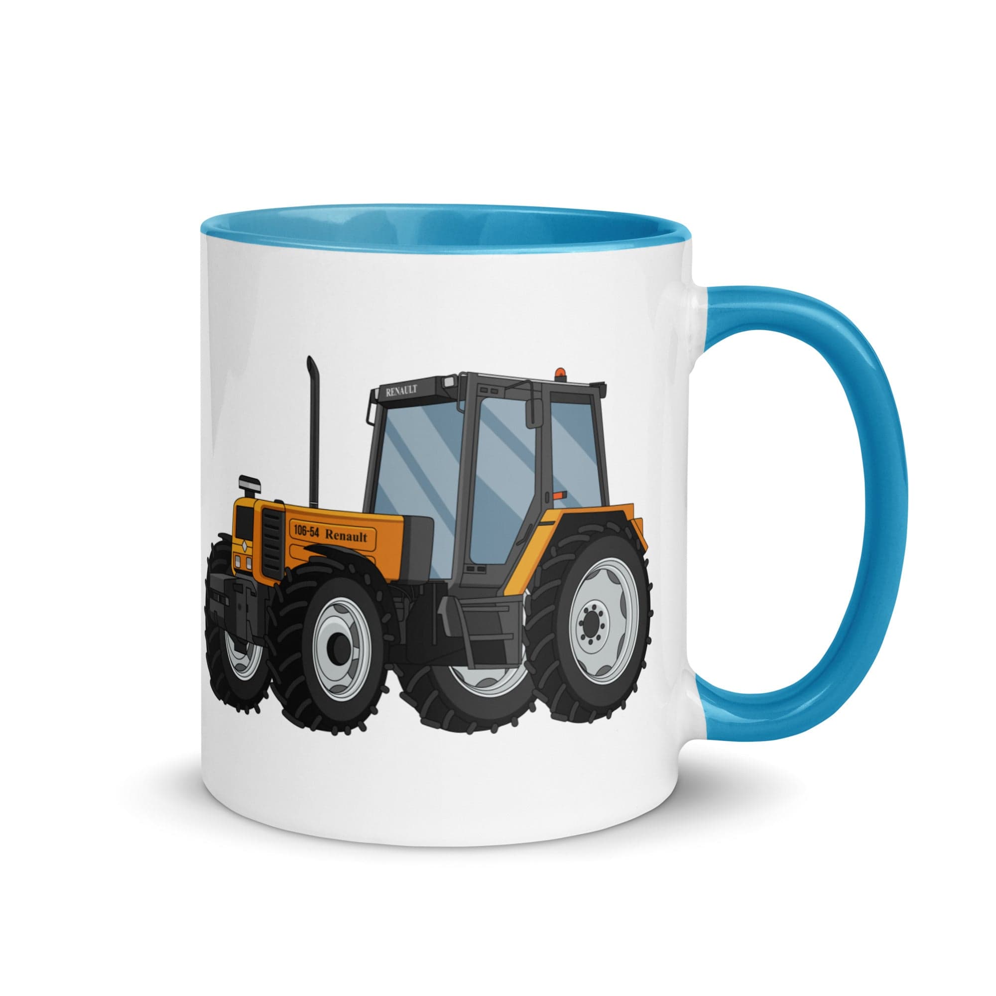 The Tractors Mugs Store Blue Renault 106 54 Mug with Color Inside Quality Farmers Merch