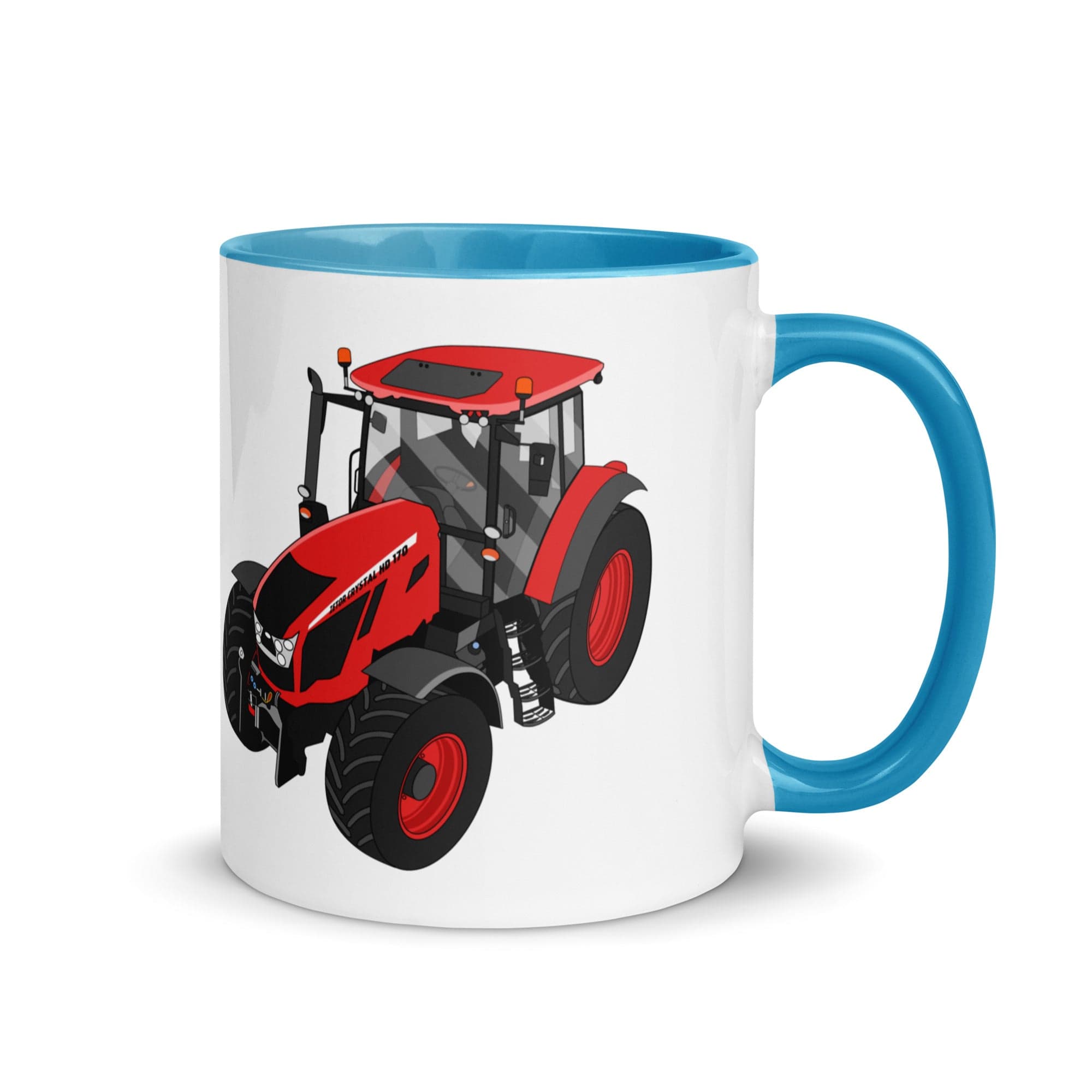 The Tractors Mugs Store Blue Zetor Crystal HD 170 Mug with Color Inside Quality Farmers Merch