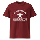 The Tractors Mugs Store Burgundy / S Round Bale Star Unisex organic cotton t-shirt Quality Farmers Merch