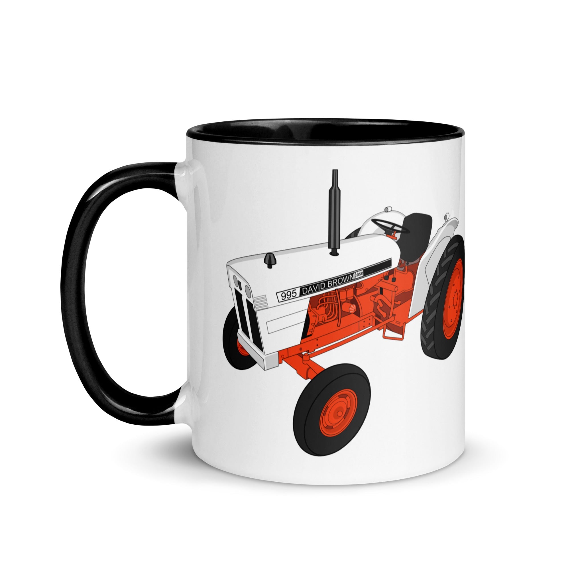The Tractors Mugs Store Case David Brown 995 (1973) Mug with Color Inside Quality Farmers Merch
