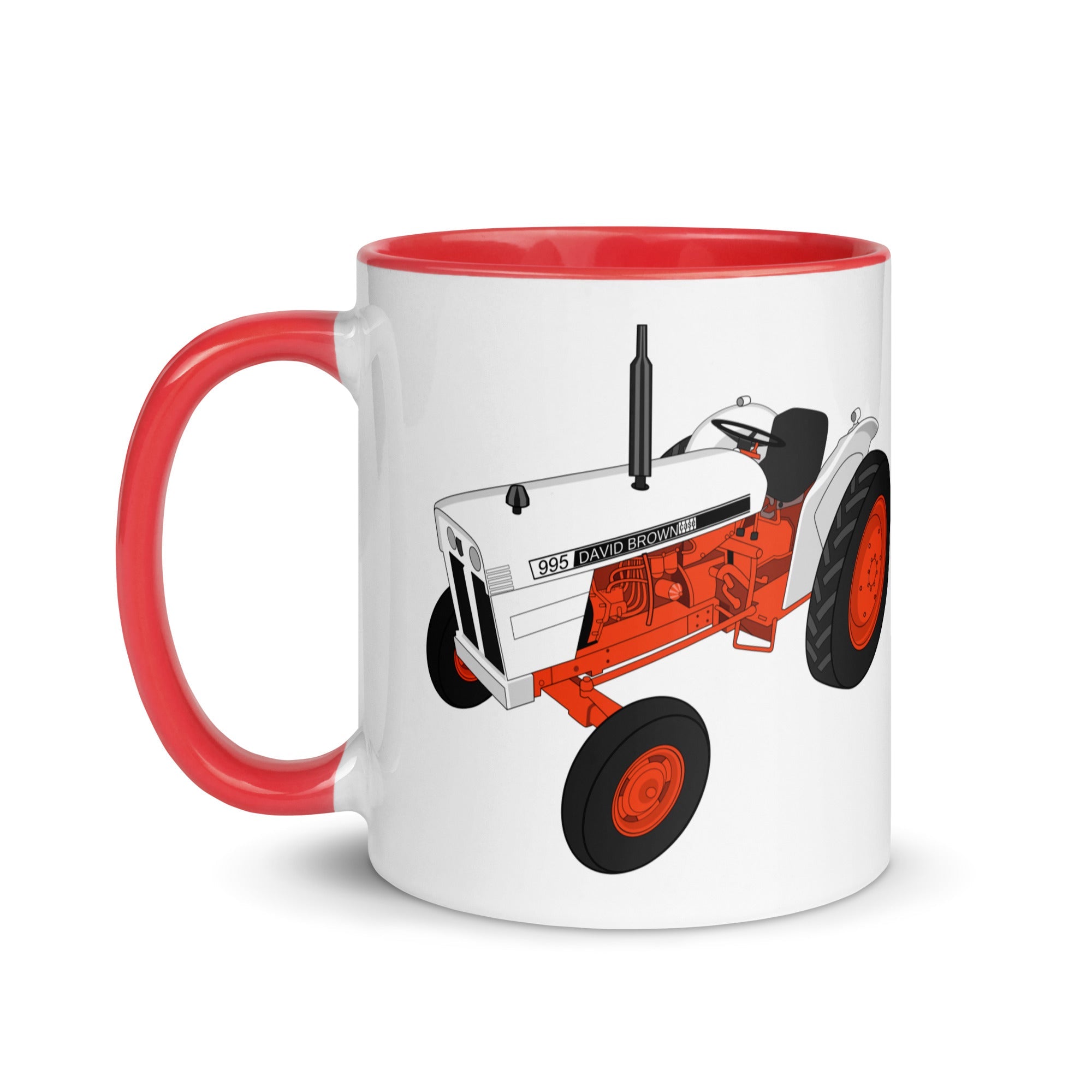 The Tractors Mugs Store Case David Brown 995 (1973) Mug with Color Inside Quality Farmers Merch