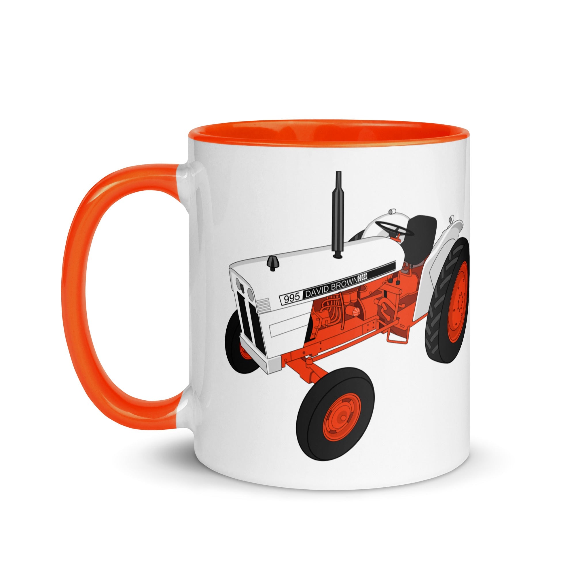 The Tractors Mugs Store Case David Brown 995 (1973) Mug with Color Inside Quality Farmers Merch
