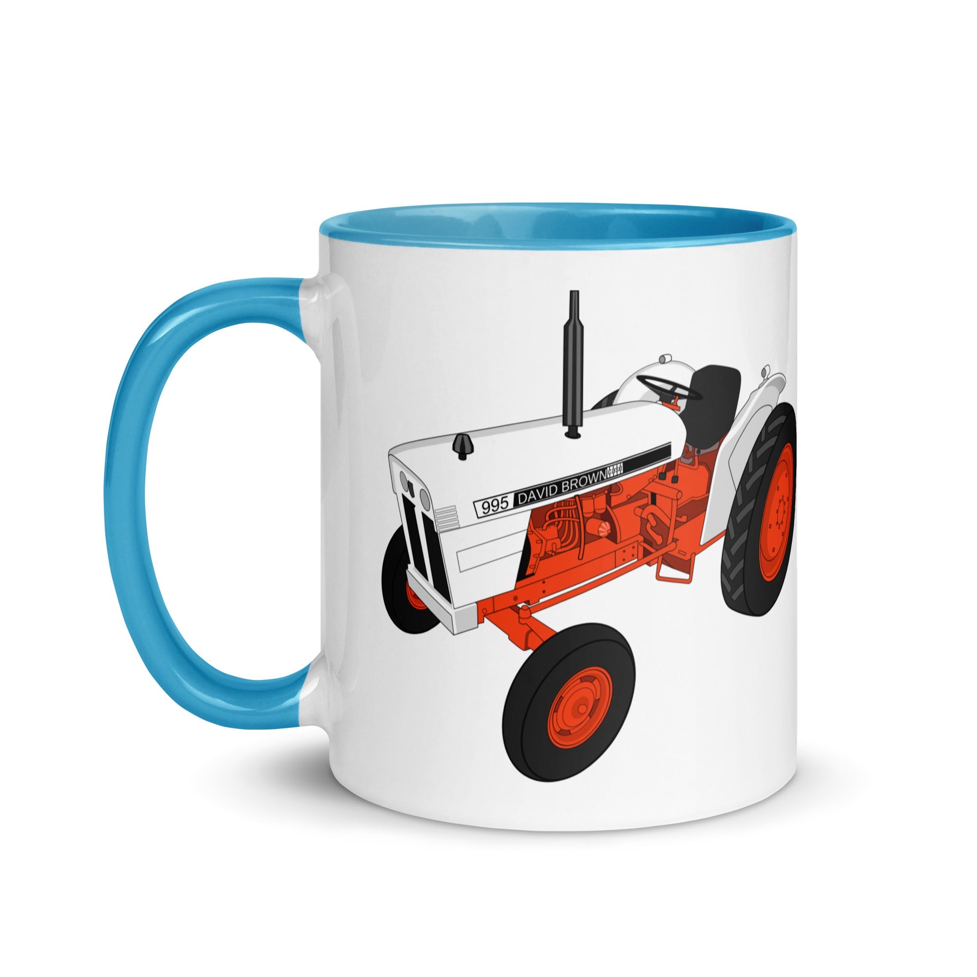 The Tractors Mugs Store Case David Brown 995 (1973) Mug with Color Inside Quality Farmers Merch