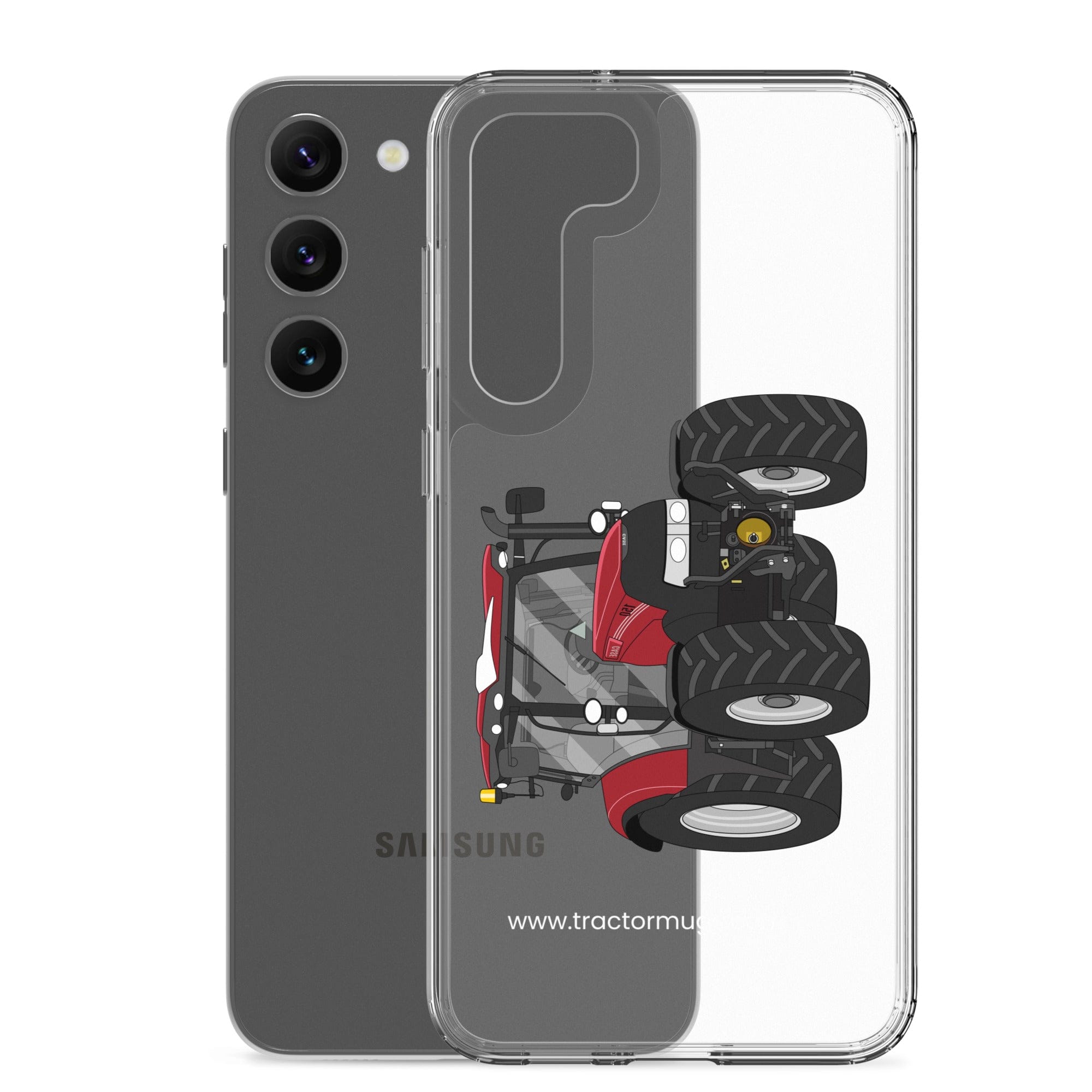 The Tractors Mugs Store Case IH Maxxum 150 Activedrive 8 Clear Case for SamsungĀ® Quality Farmers Merch