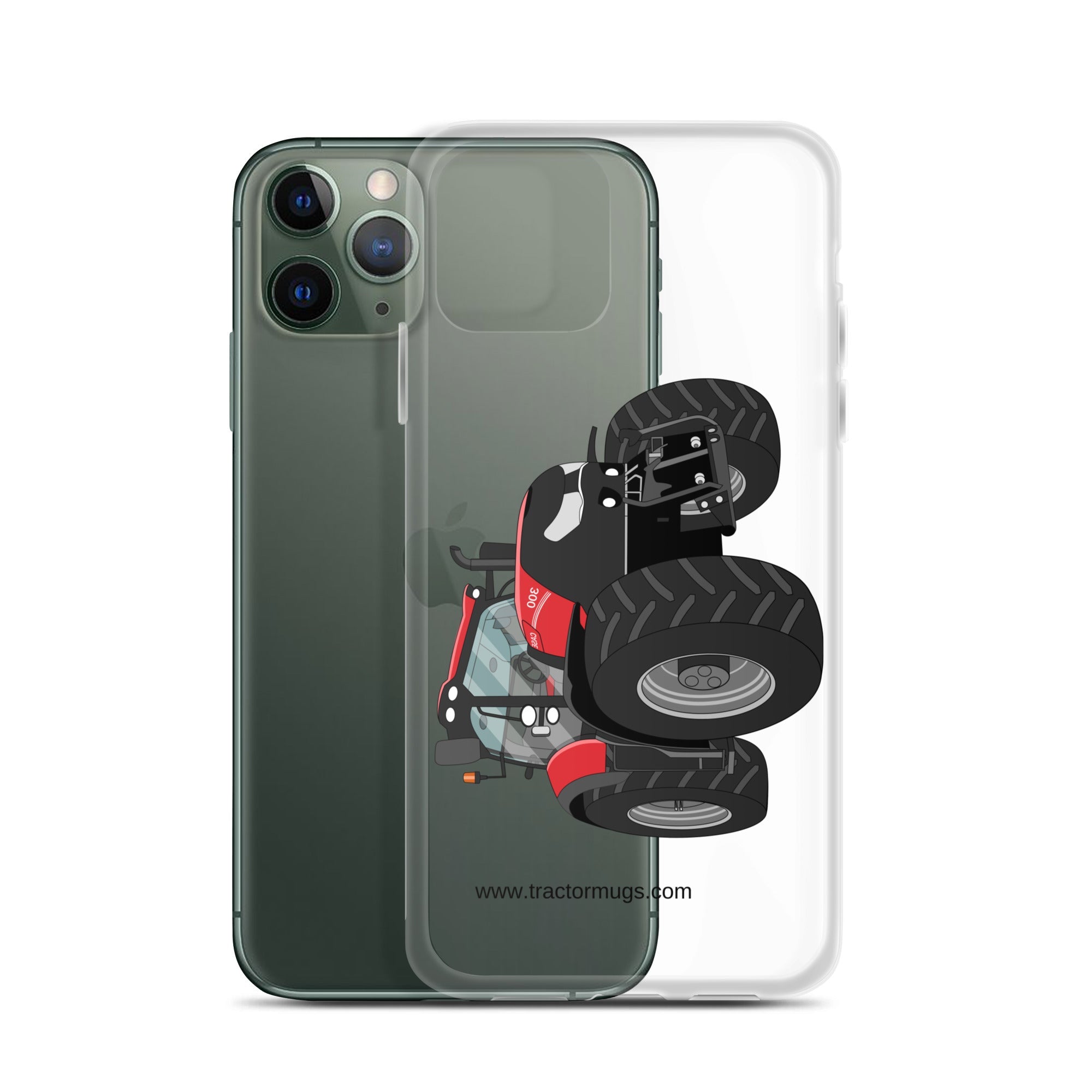 The Tractors Mugs Store Case IH Optum 300 CVX Clear Case for iPhone® Quality Farmers Merch