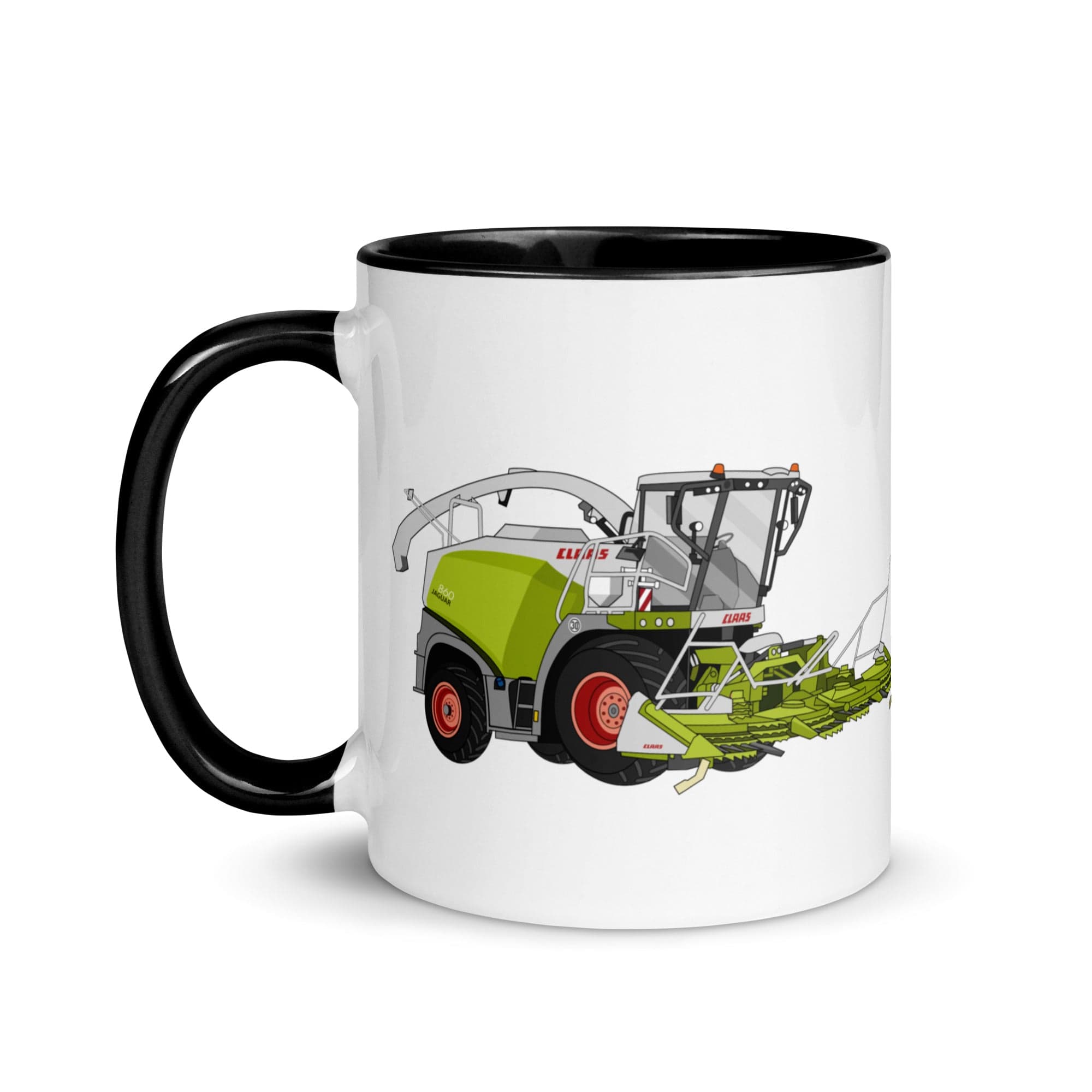 The Tractors Mugs Store Class Jaguar 860 Forage Harvester Mug with Color Inside Quality Farmers Merch