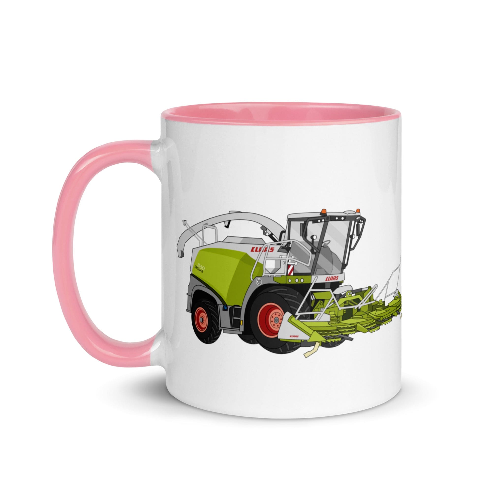 The Tractors Mugs Store Class Jaguar 860 Forage Harvester Mug with Color Inside Quality Farmers Merch