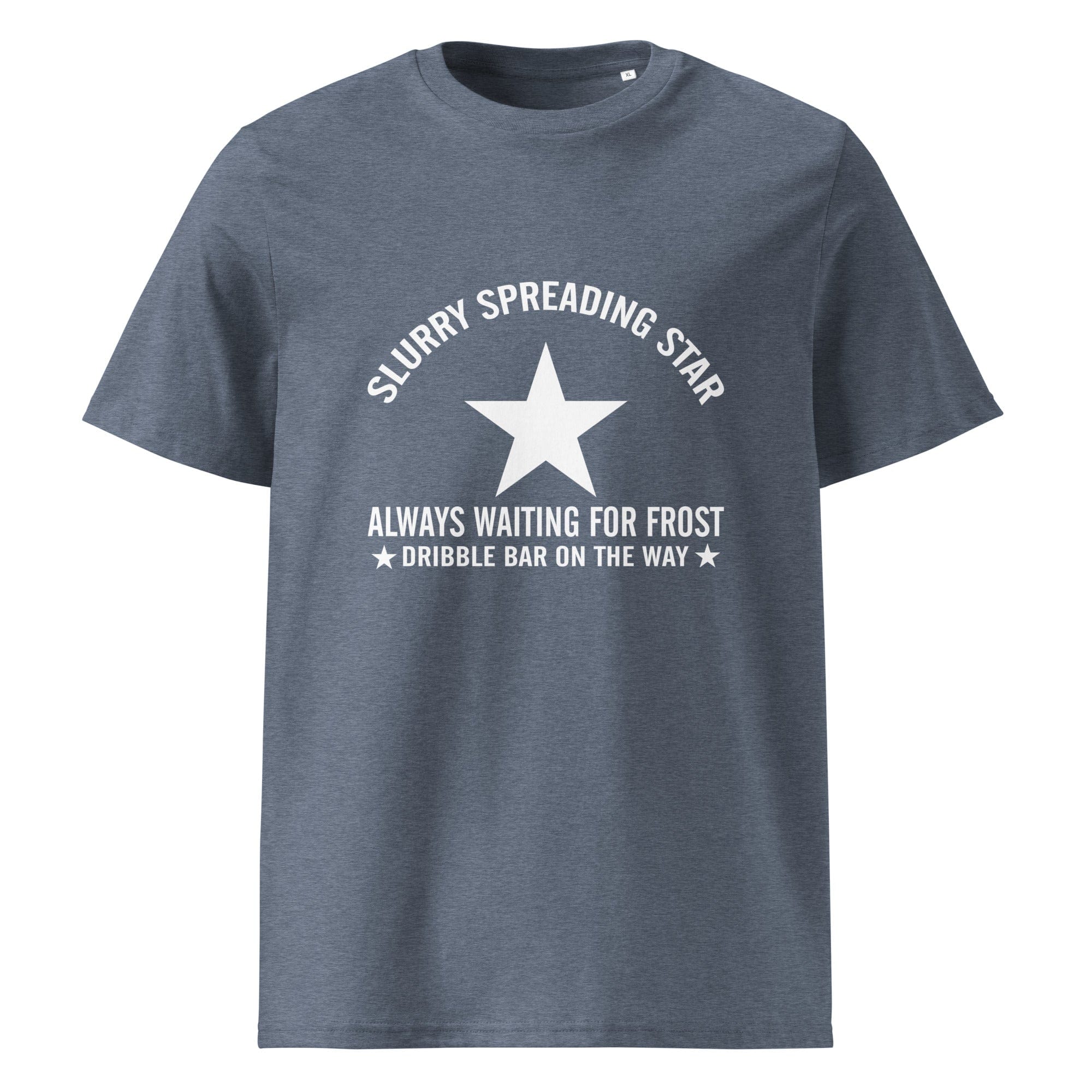 The Tractors Mugs Store Dark Heather Blue / S Slurry Speading Star Unisex organic cotton t-shirt Quality Farmers Merch