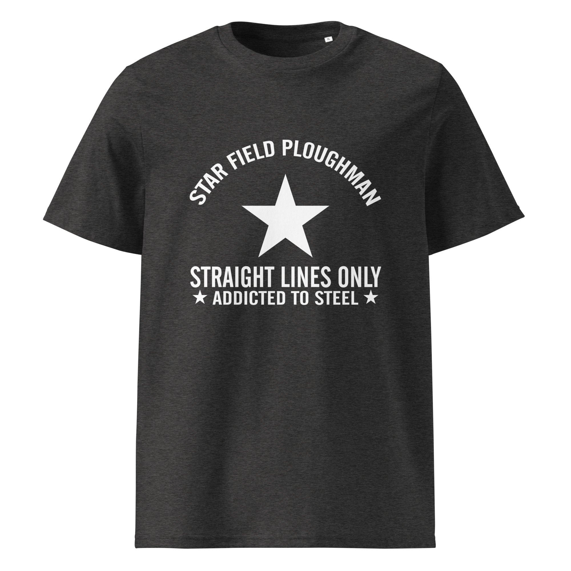 The Tractors Mugs Store Dark Heather Grey / S Star Field Ploughman Unisex organic cotton t-shirt Quality Farmers Merch