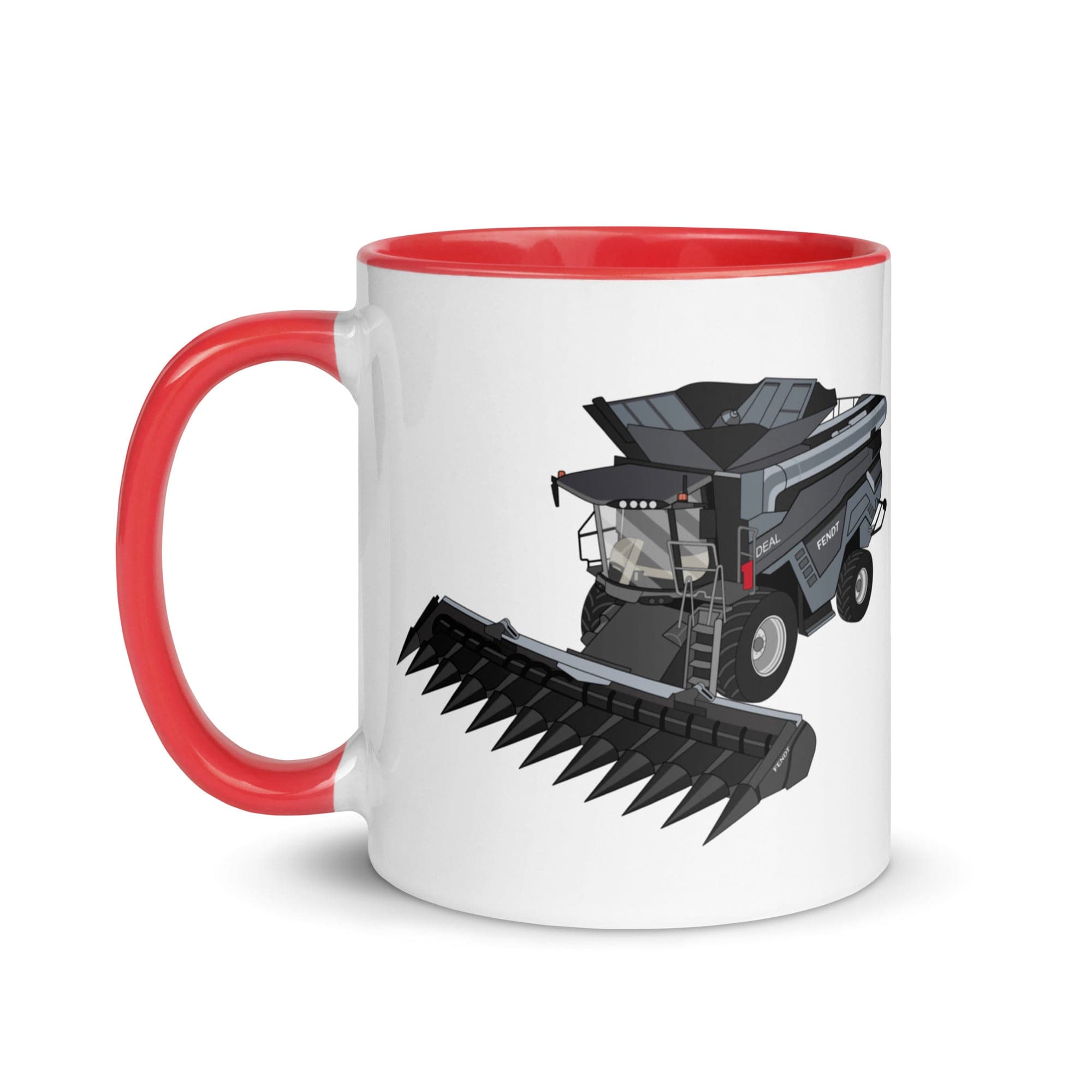 The Tractors Mugs Store Fendt 9T Ideal Combine Harvester Mug with Color Inside Quality Farmers Merch