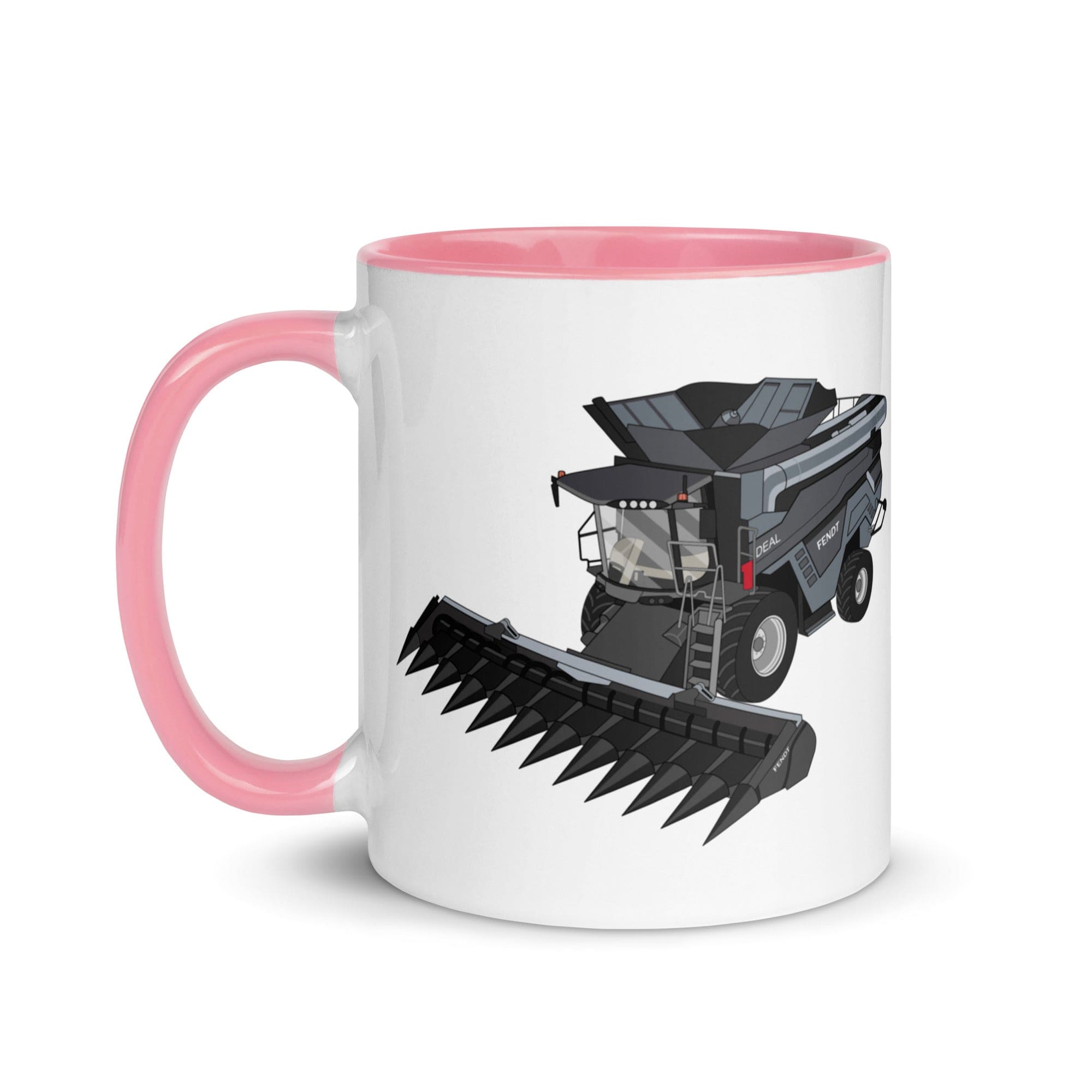 The Tractors Mugs Store Fendt 9T Ideal Combine Harvester Mug with Color Inside Quality Farmers Merch