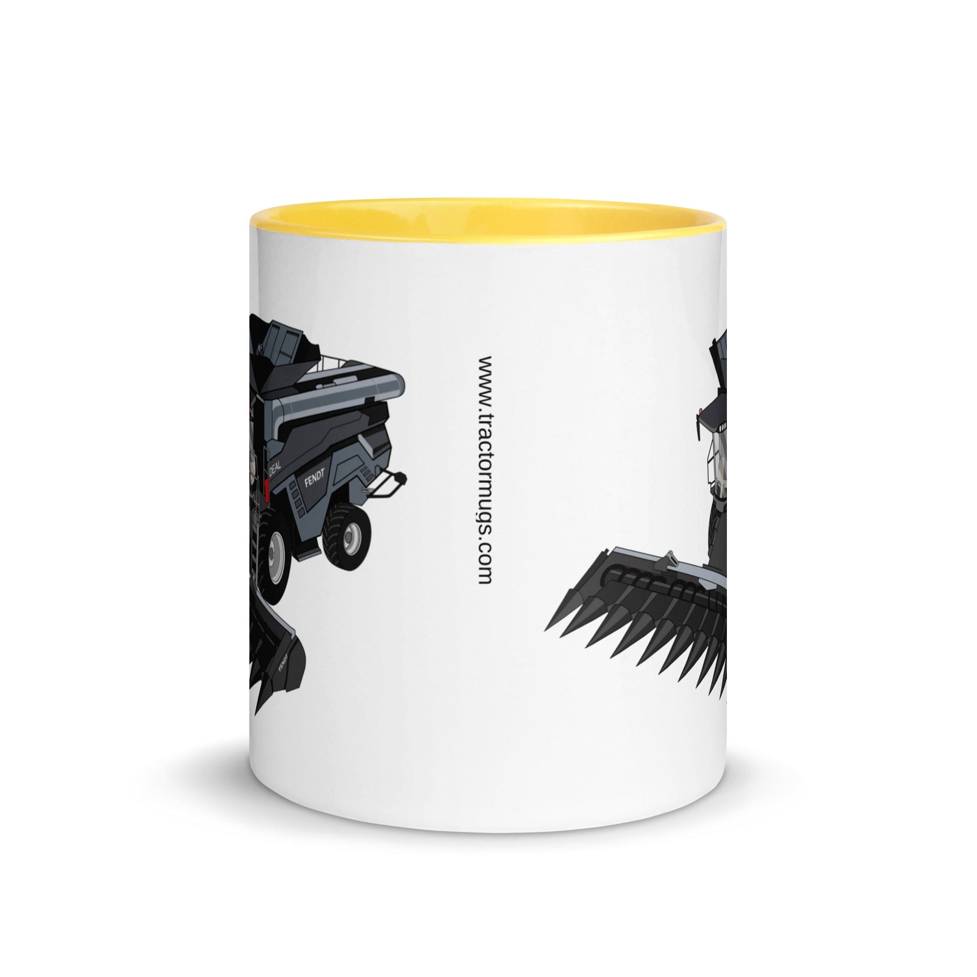 The Tractors Mugs Store Fendt 9T Ideal Combine Harvester Mug with Color Inside Quality Farmers Merch