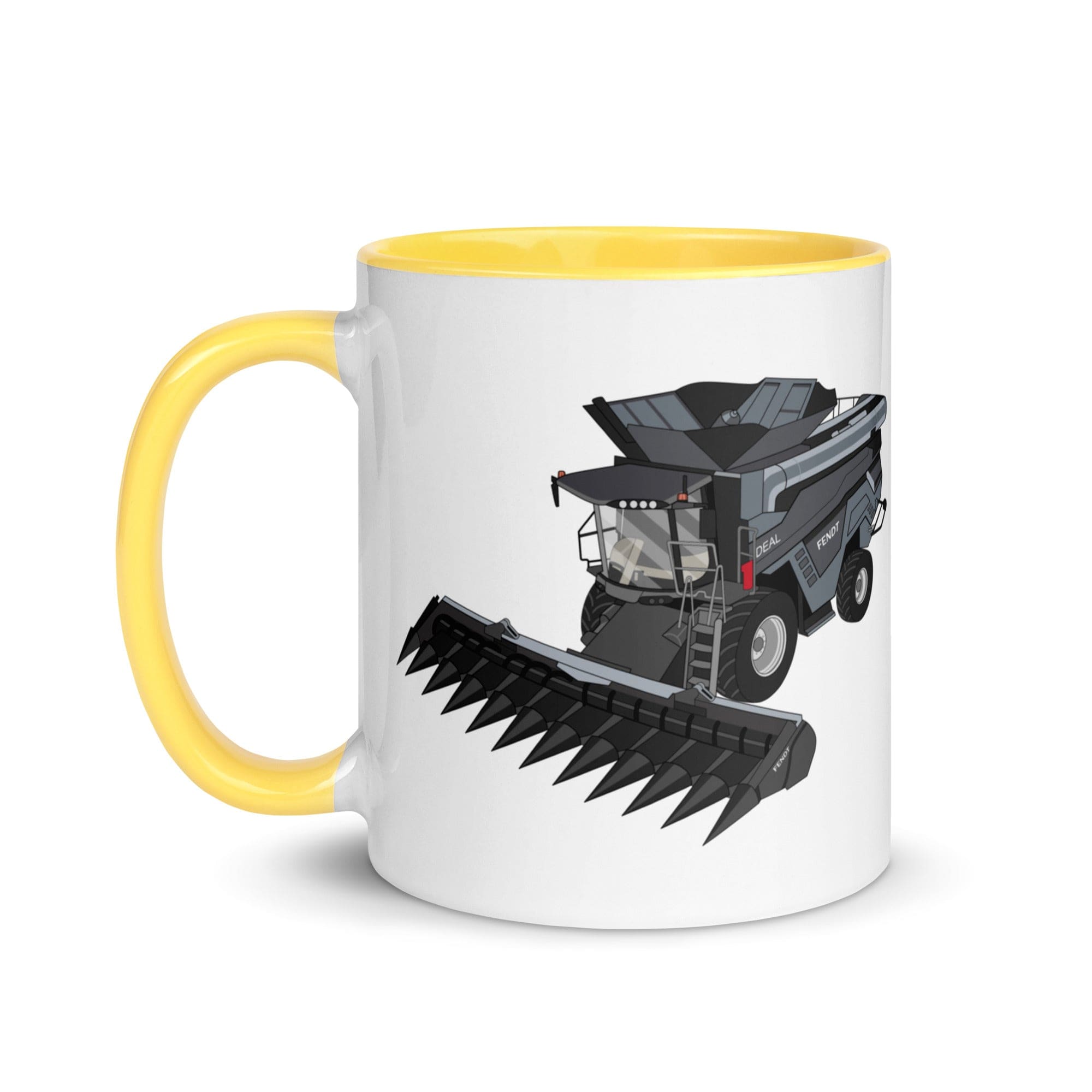 The Tractors Mugs Store Fendt 9T Ideal Combine Harvester Mug with Color Inside Quality Farmers Merch