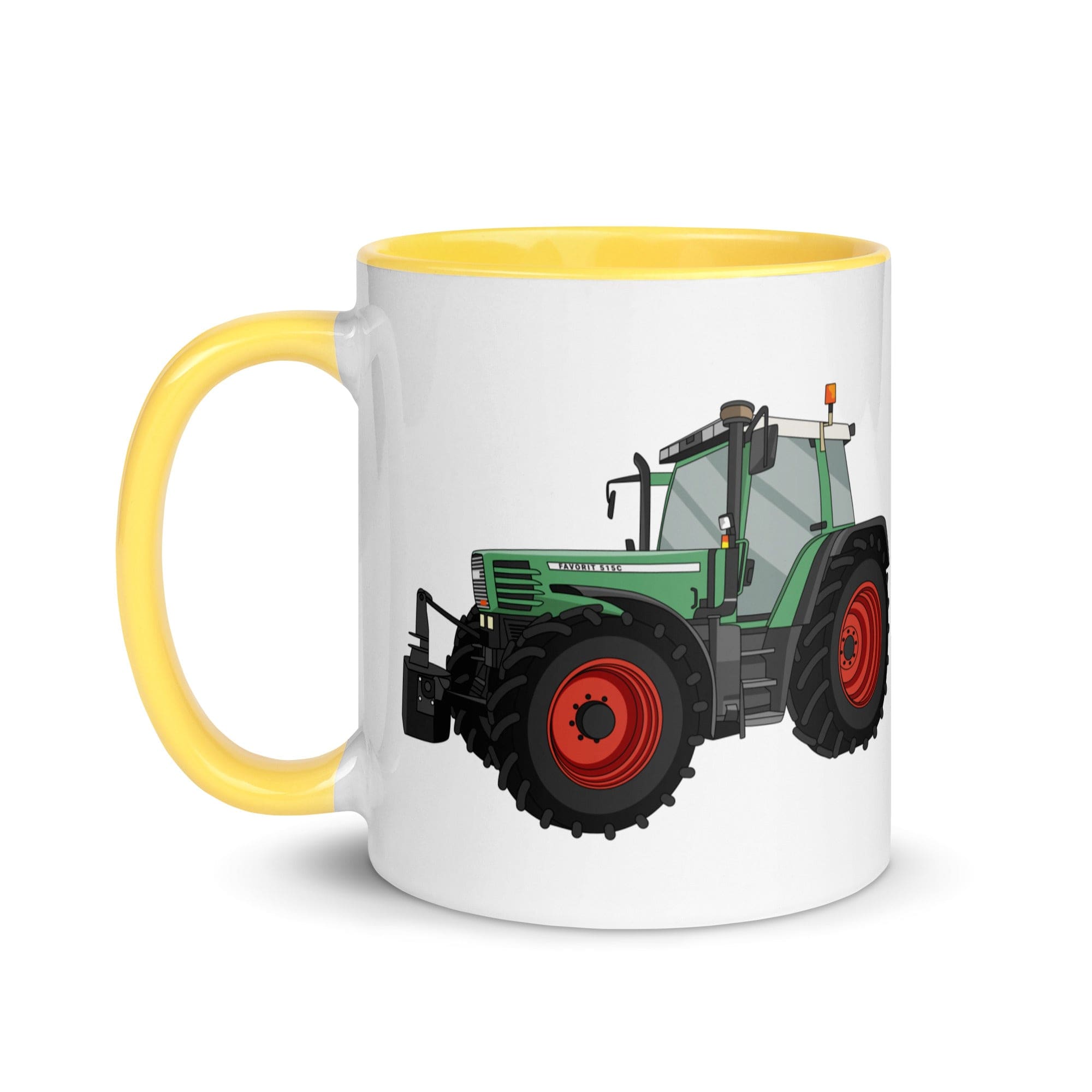 The Tractors Mugs Store Fendt Favorit 515 Mug with Color Inside Quality Farmers Merch