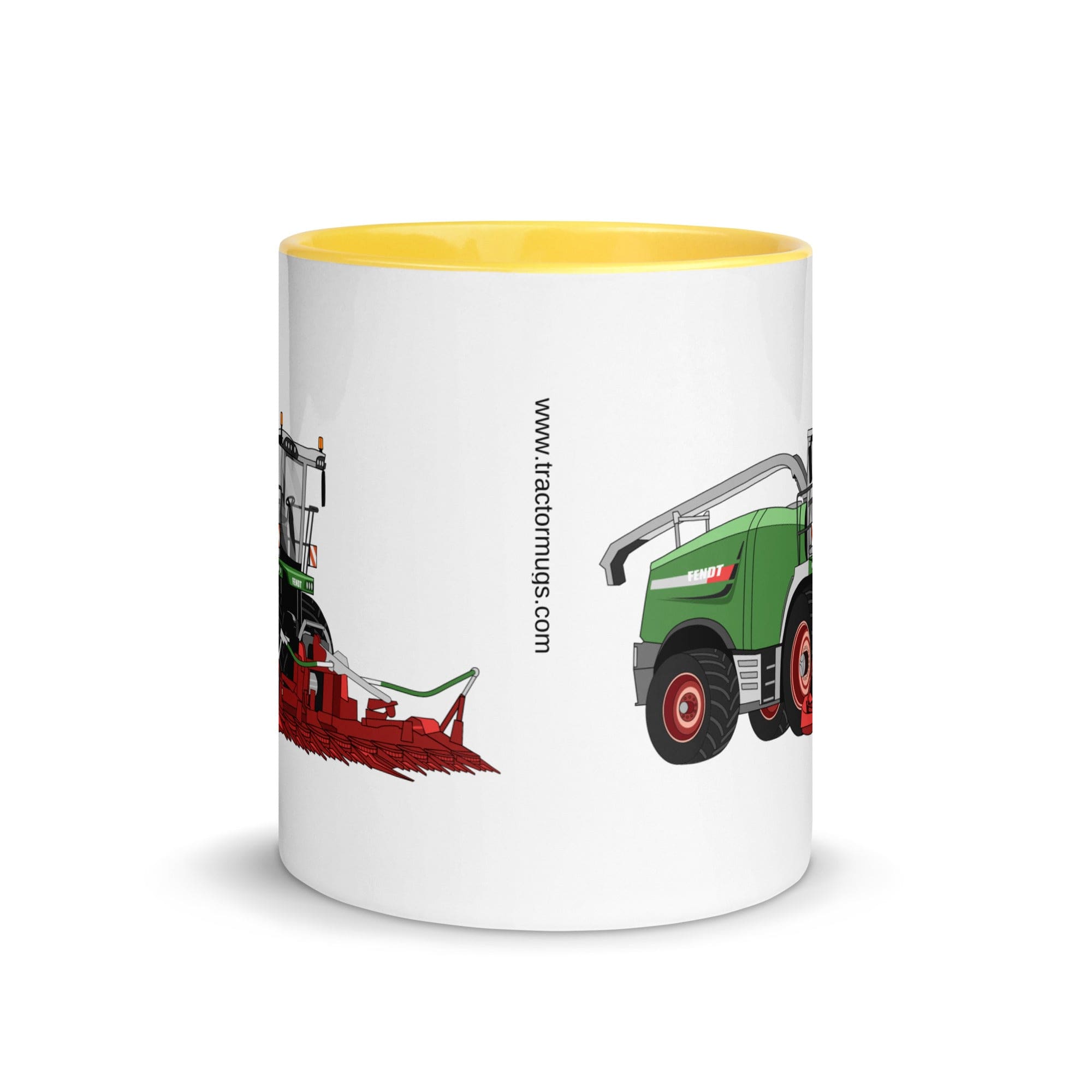 The Tractors Mugs Store Fendt Katana 85 Forage Harvester Mug with Color Inside Quality Farmers Merch