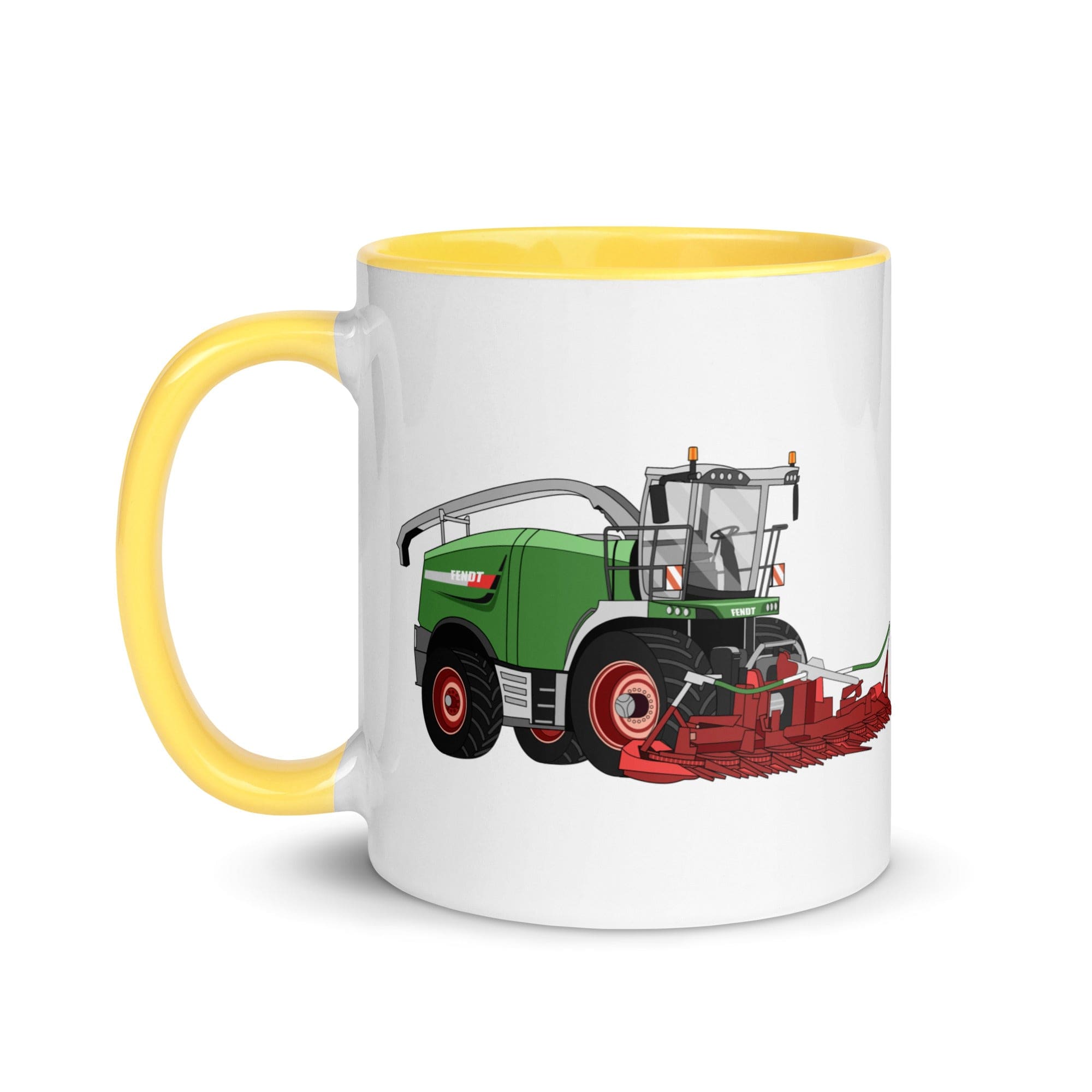 The Tractors Mugs Store Fendt Katana 85 Forage Harvester Mug with Color Inside Quality Farmers Merch