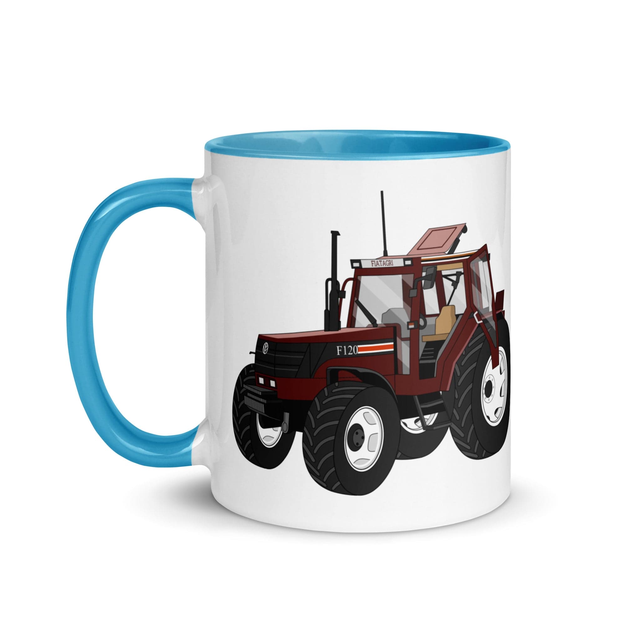The Tractors Mugs Store Fiat F120 Winner Mug with Color Inside Quality Farmers Merch
