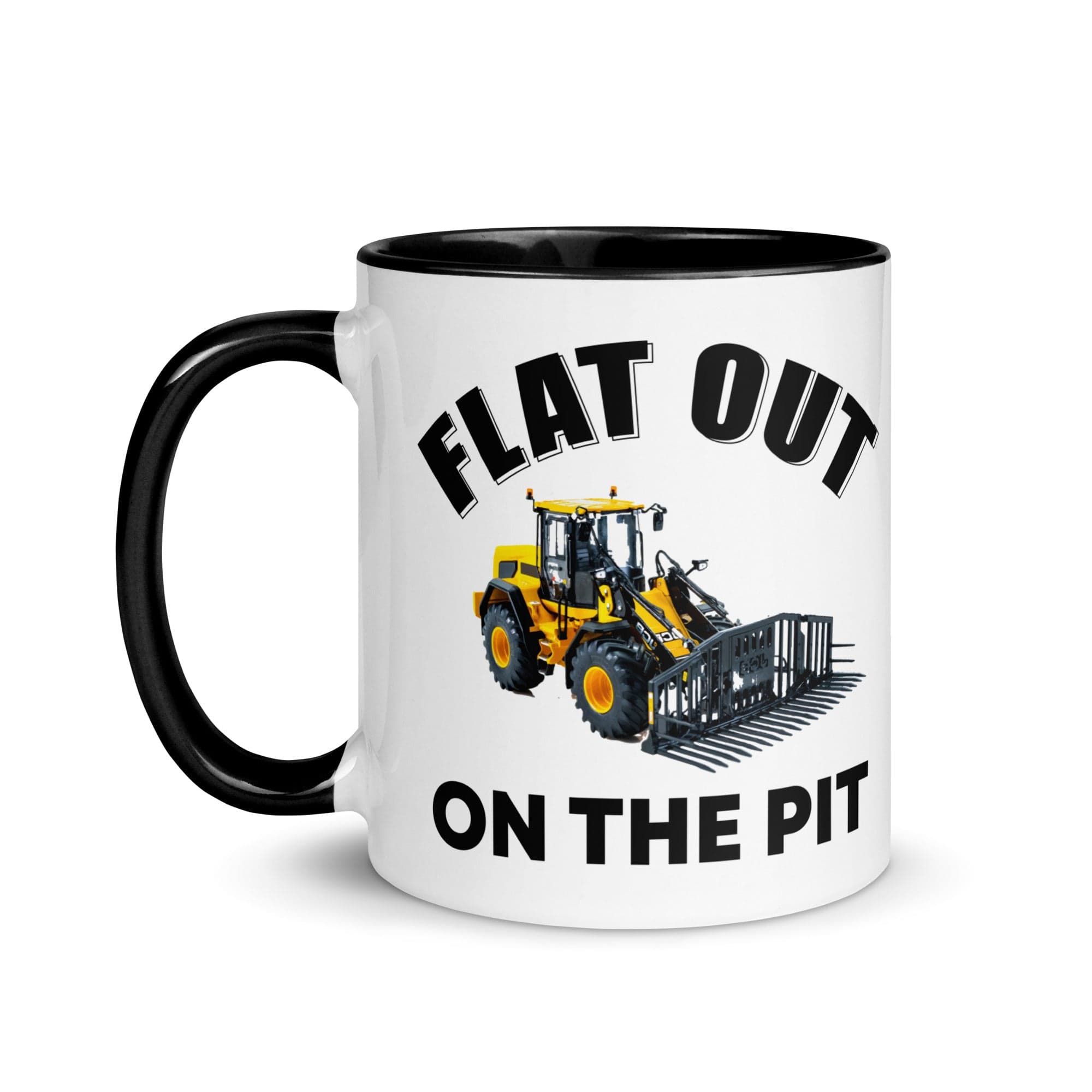 The Tractors Mugs Store Flat out on the Pit Mug with Color Inside Quality Farmers Merch