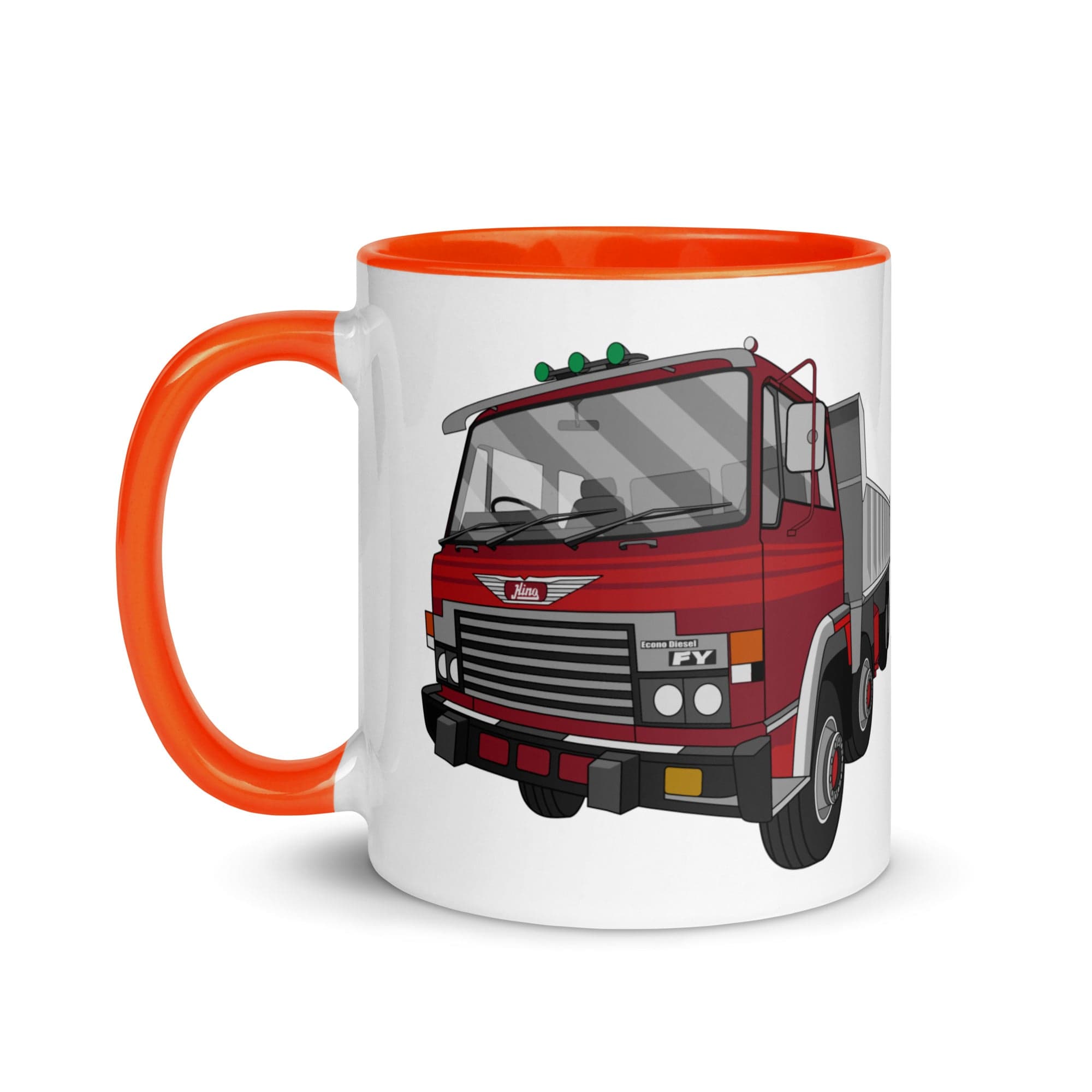 The Tractors Mugs Store Hino FY Tipper Mug with Color Inside Quality Farmers Merch