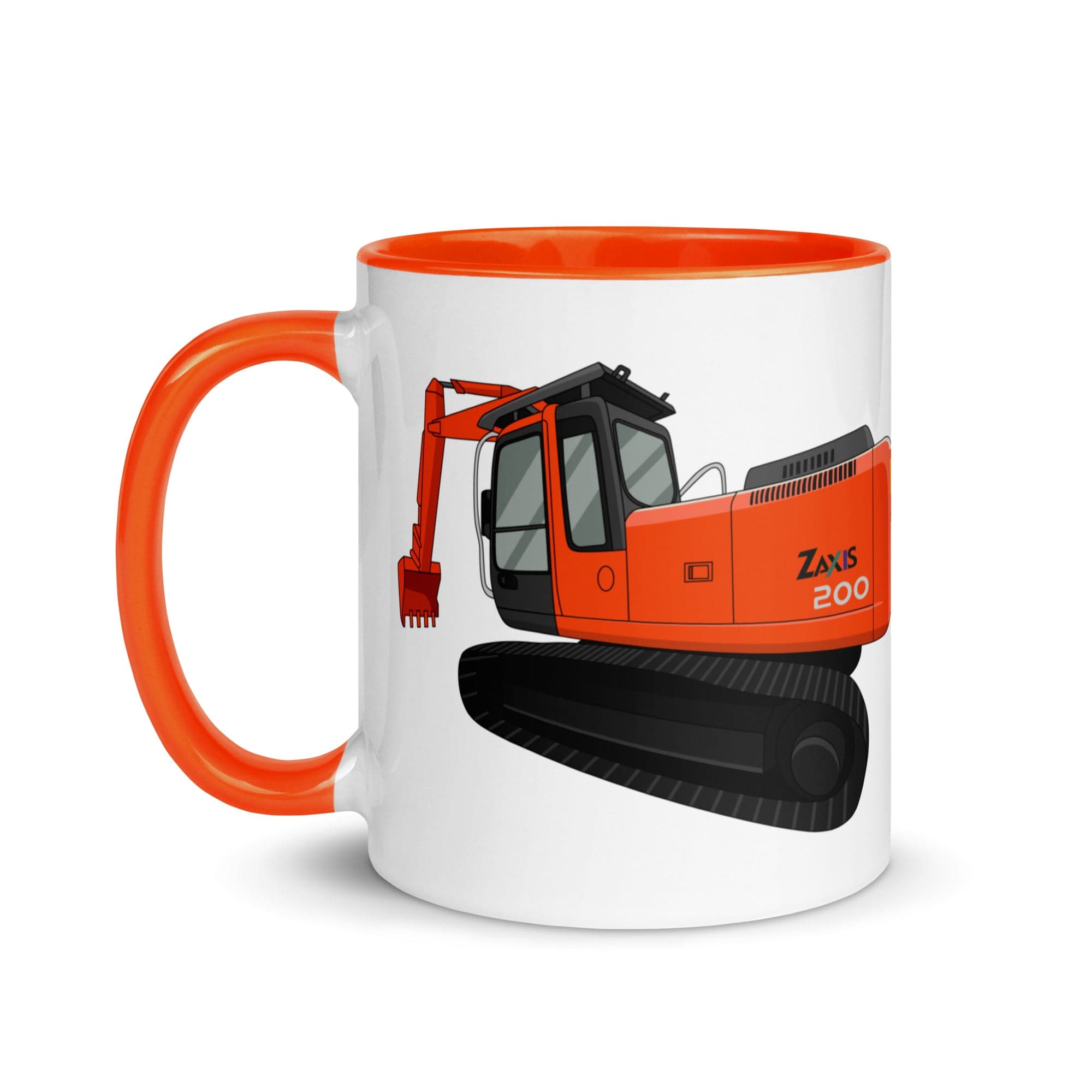 The Tractors Mugs Store Hitachi Zaxis 200 Mug with Color Inside Quality Farmers Merch