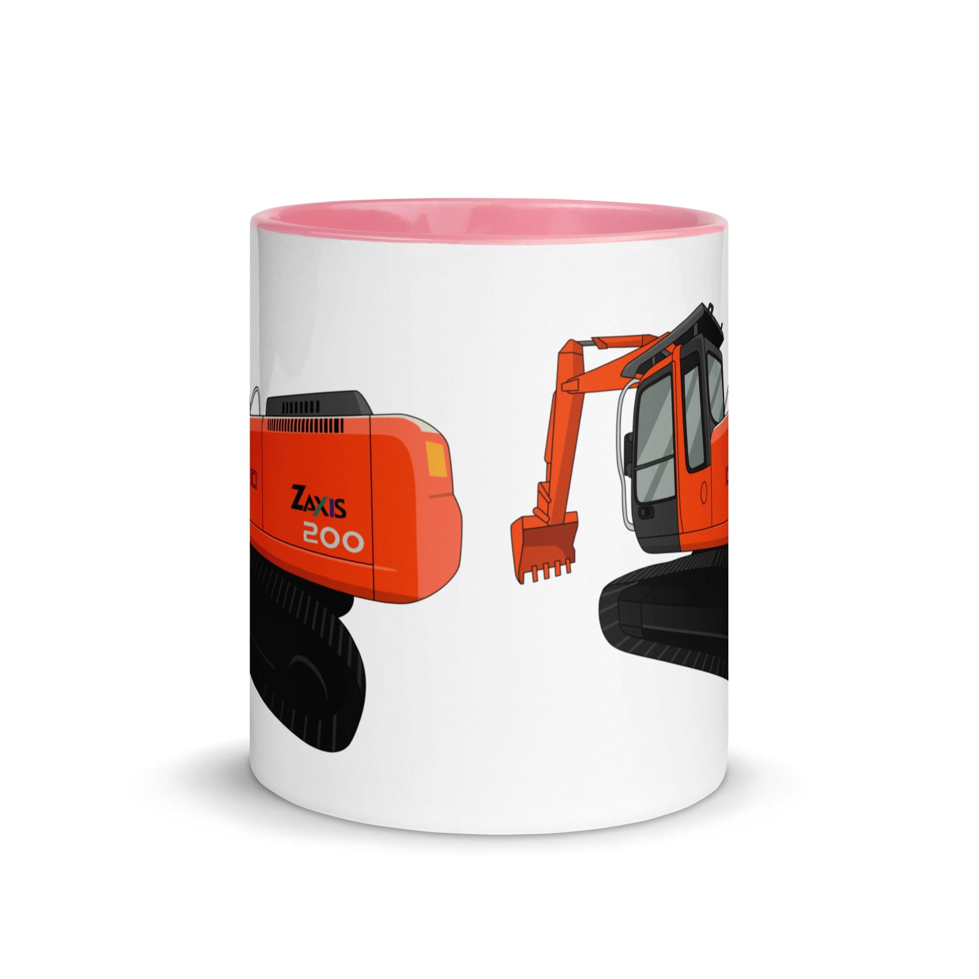 The Tractors Mugs Store Hitachi Zaxis 200 Mug with Color Inside Quality Farmers Merch