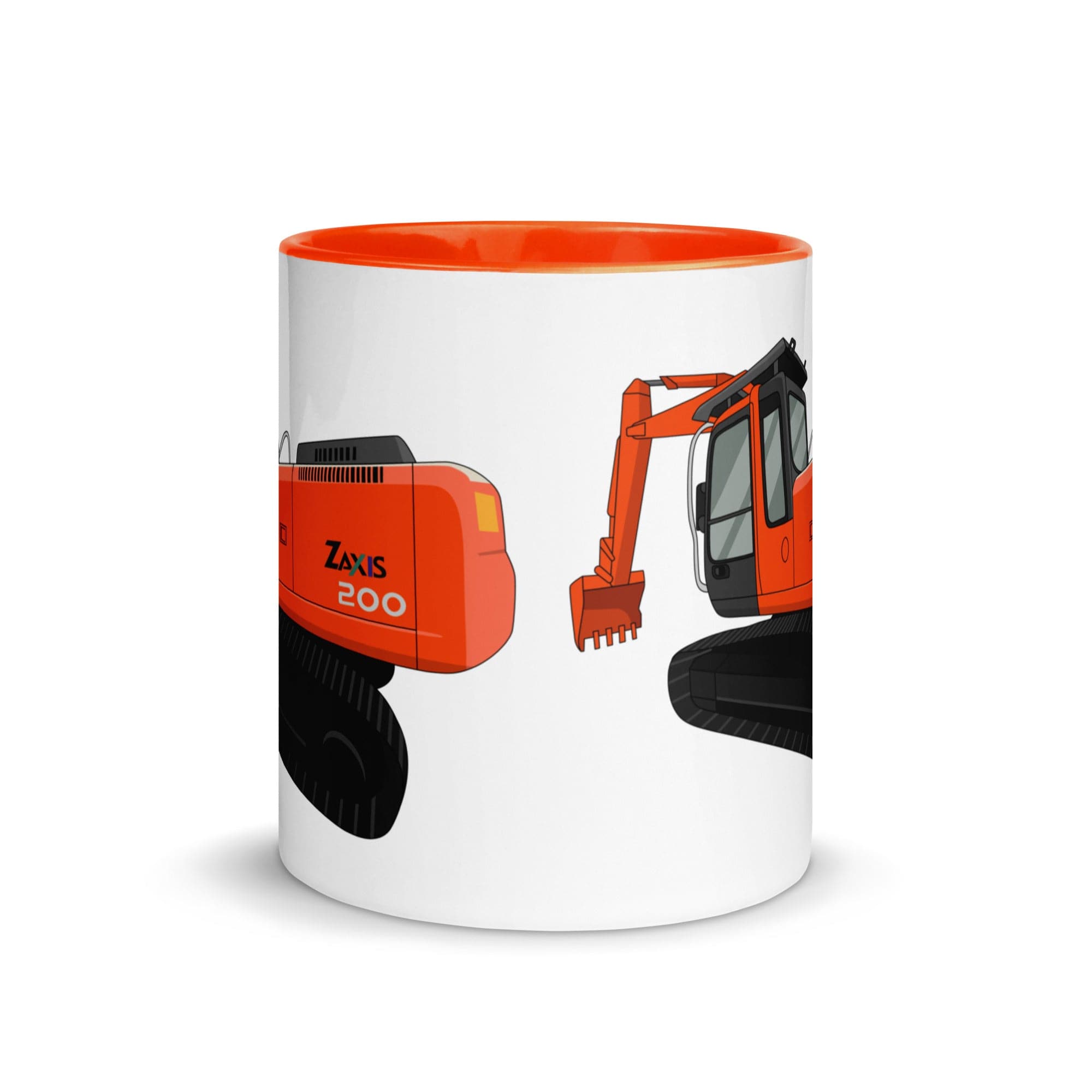 The Tractors Mugs Store Hitachi Zaxis 200 Mug with Color Inside Quality Farmers Merch