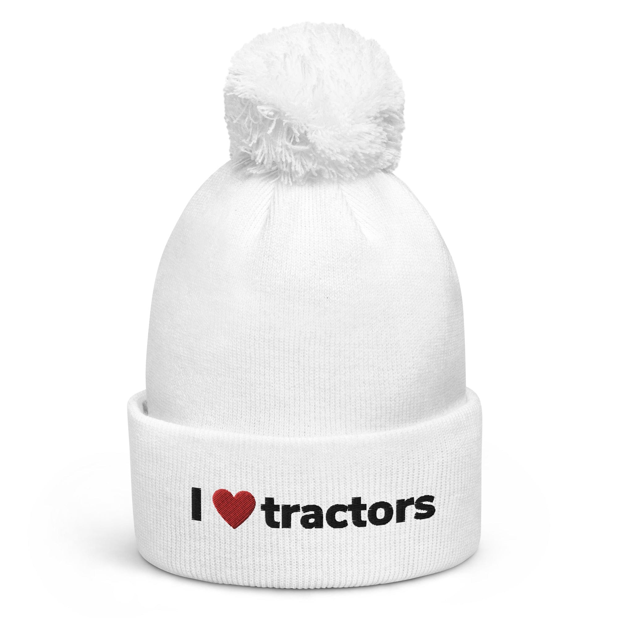 The Tractors Mugs Store I Love Tractors Pom Pom Beanie Quality Farmers Merch