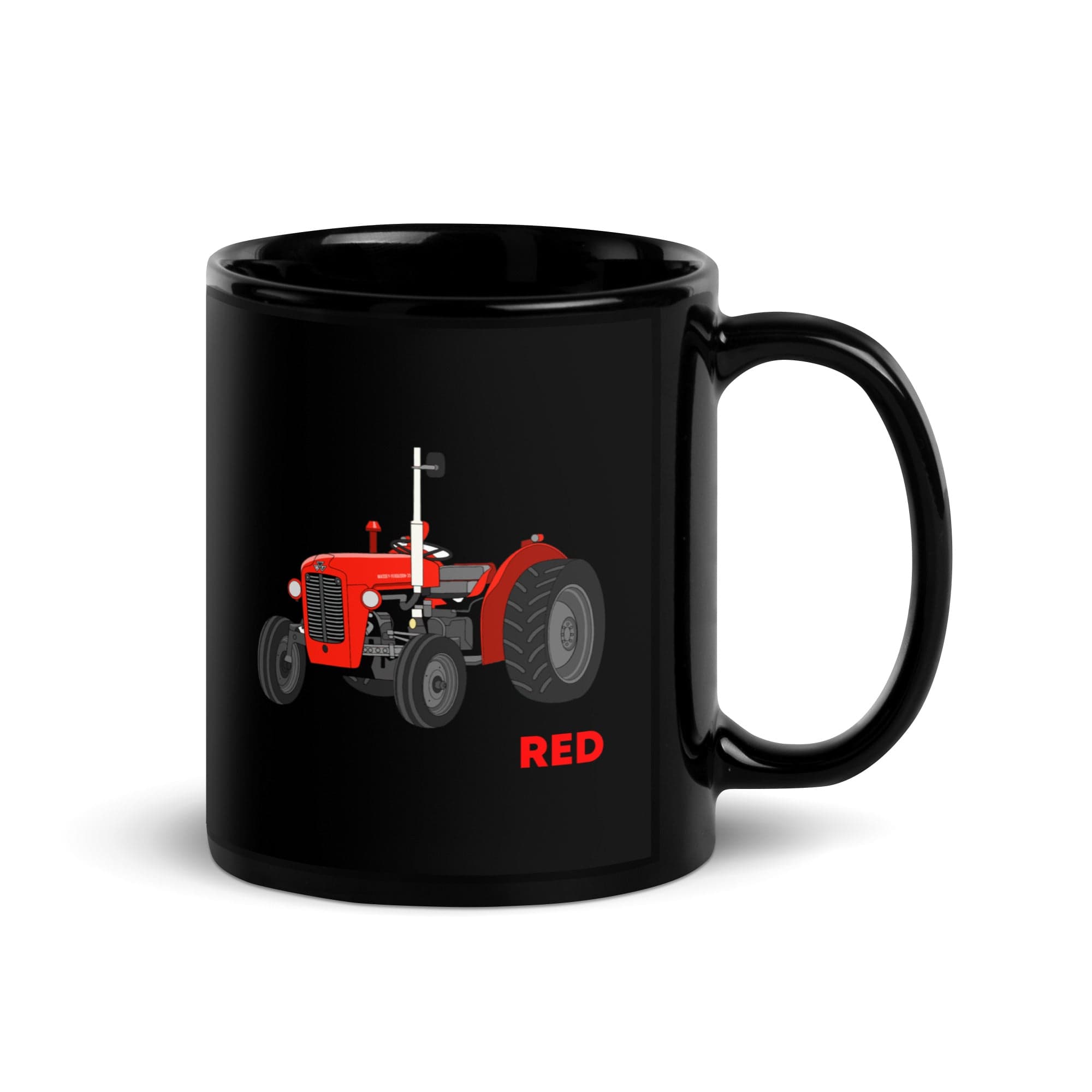 The Tractors Mugs Store If She Ain't Red Black Glossy Mug Quality Farmers Merch