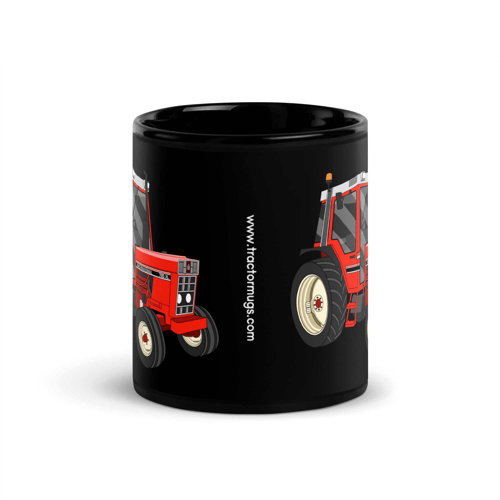 The Tractors Mugs Store International 785 XL Black Glossy Mug Quality Farmers Merch