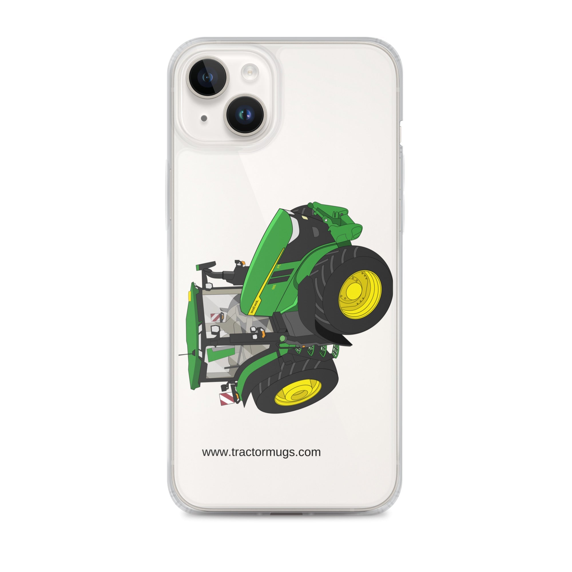 The Tractors Mugs Store iPhone 14 Plus John Deere 7R 350 auto powr Clear Case for iPhone® Quality Farmers Merch