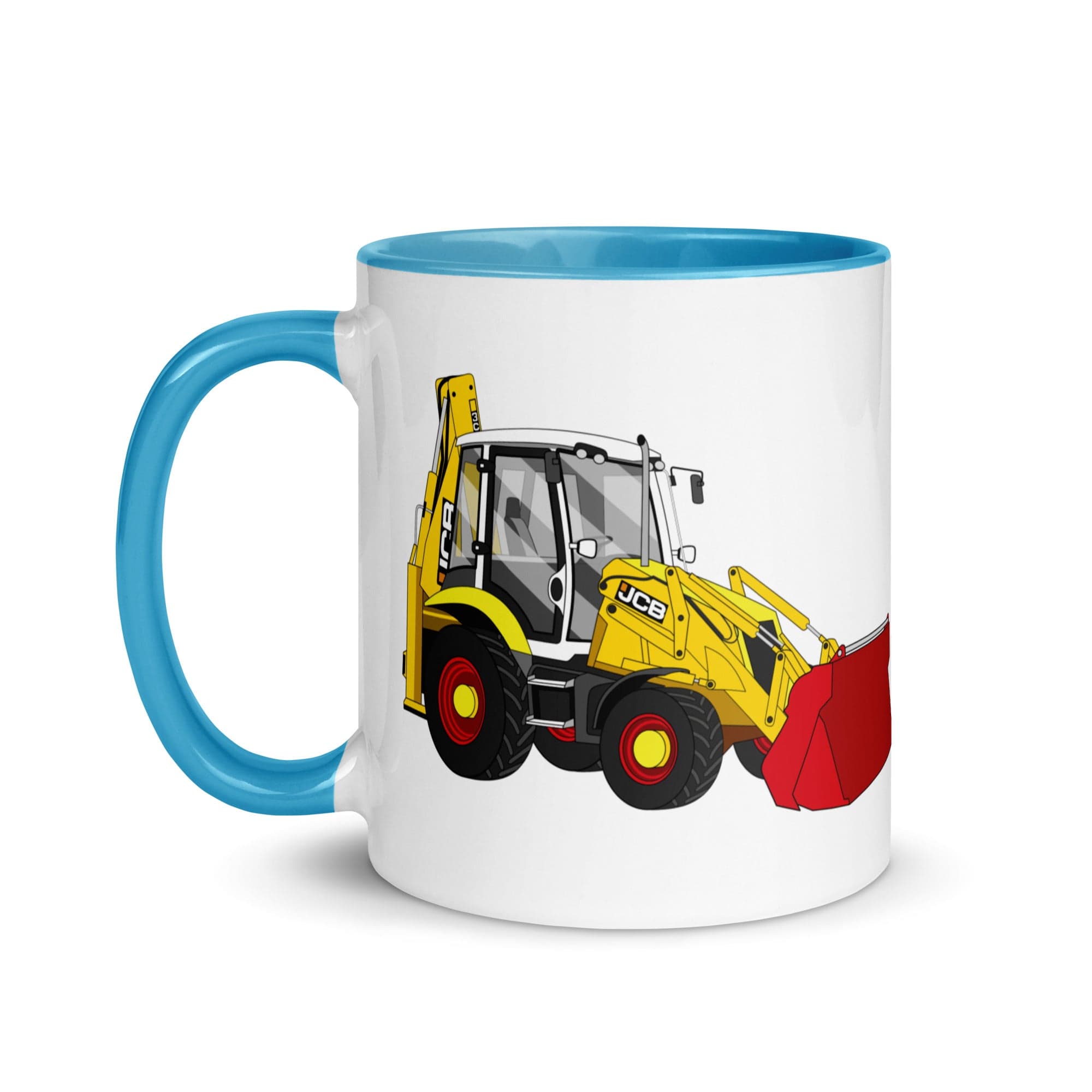 The Tractors Mugs Store JCB 3CX 70th Anniversary Edition Mug with Color Inside Quality Farmers Merch