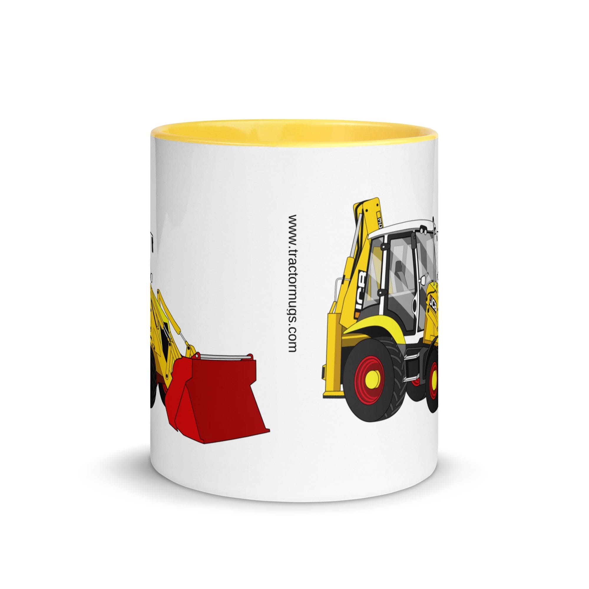The Tractors Mugs Store JCB 3CX 70th Anniversary Edition Mug with Color Inside Quality Farmers Merch