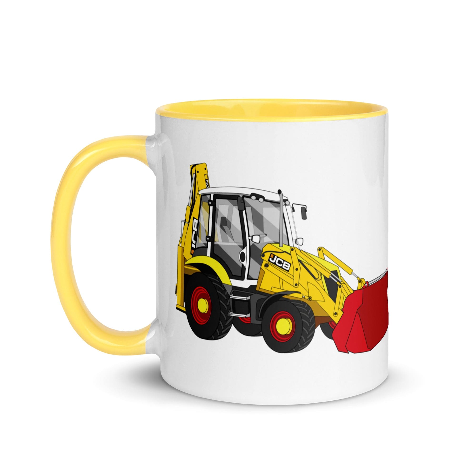 The Tractors Mugs Store JCB 3CX 70th Anniversary Edition Mug with Color Inside Quality Farmers Merch