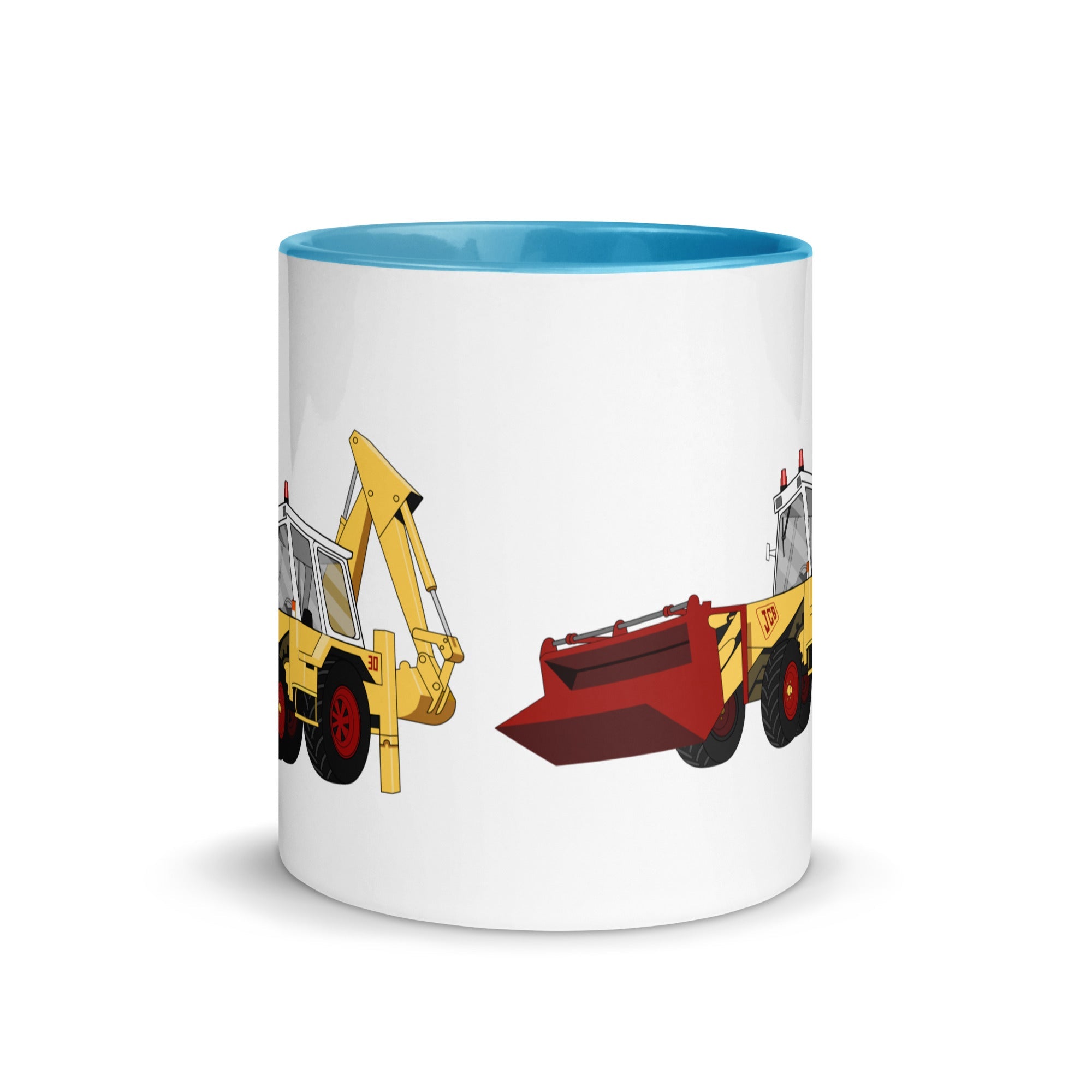 The Tractors Mugs Store JCB 3D (1975) Mug with Color Inside Quality Farmers Merch