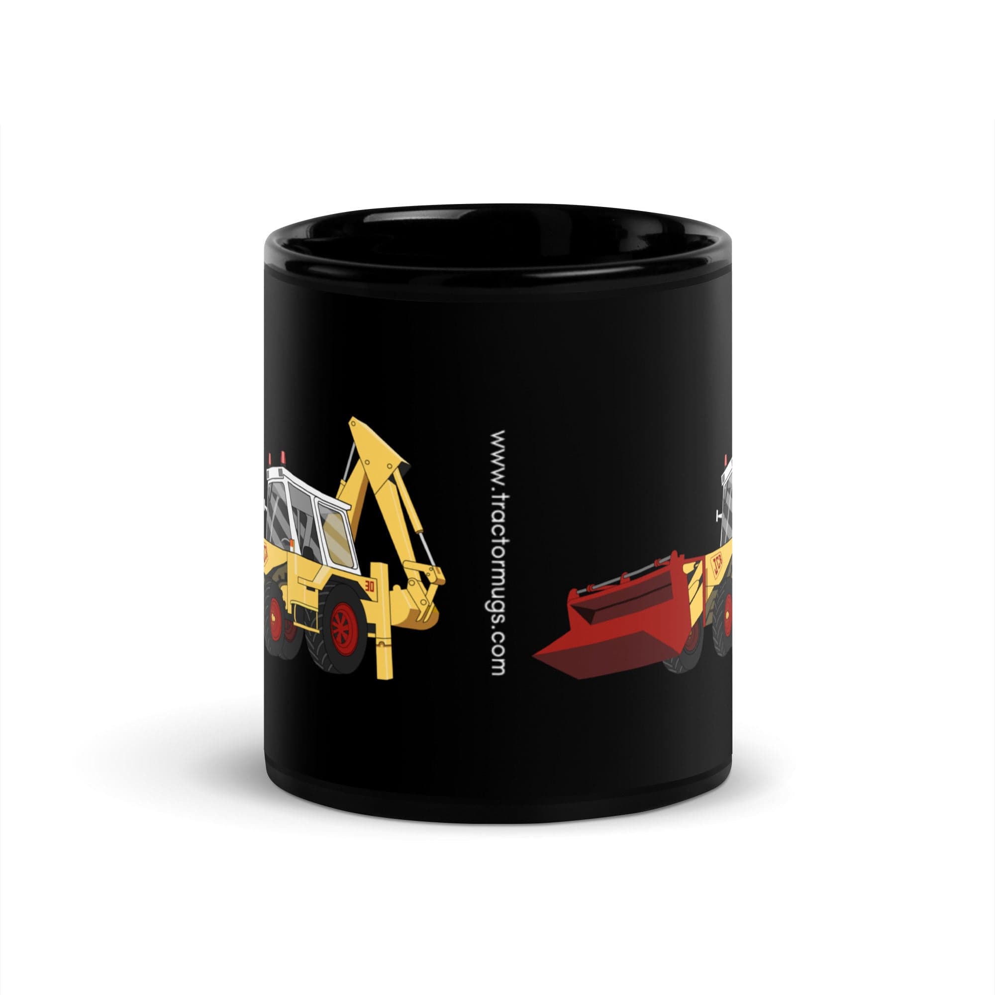 The Tractors Mugs Store JCB 3D Black Glossy Mug Quality Farmers Merch