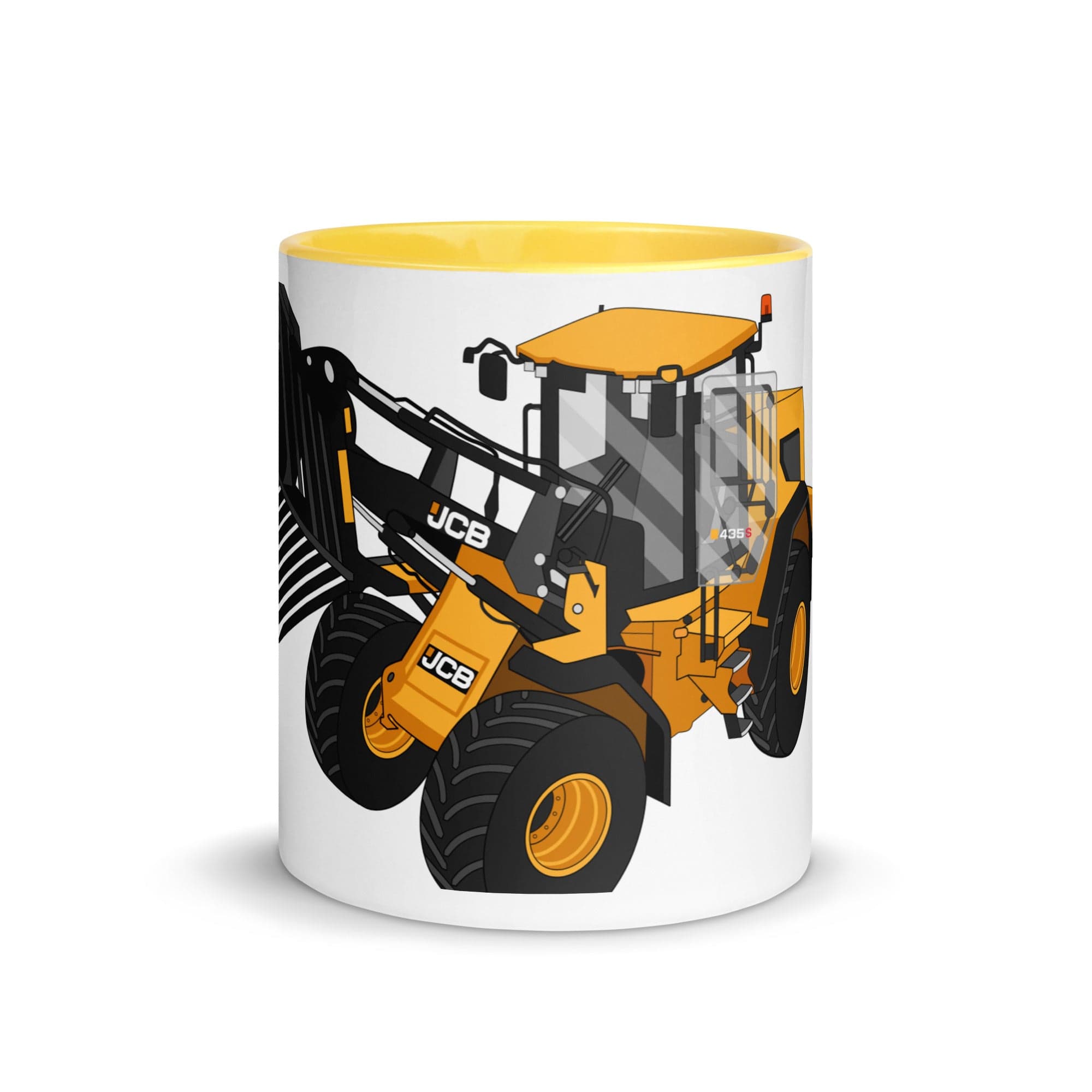 The Tractors Mugs Store JCB 435 S Farm Master 2.0 Mug with Color Inside Quality Farmers Merch