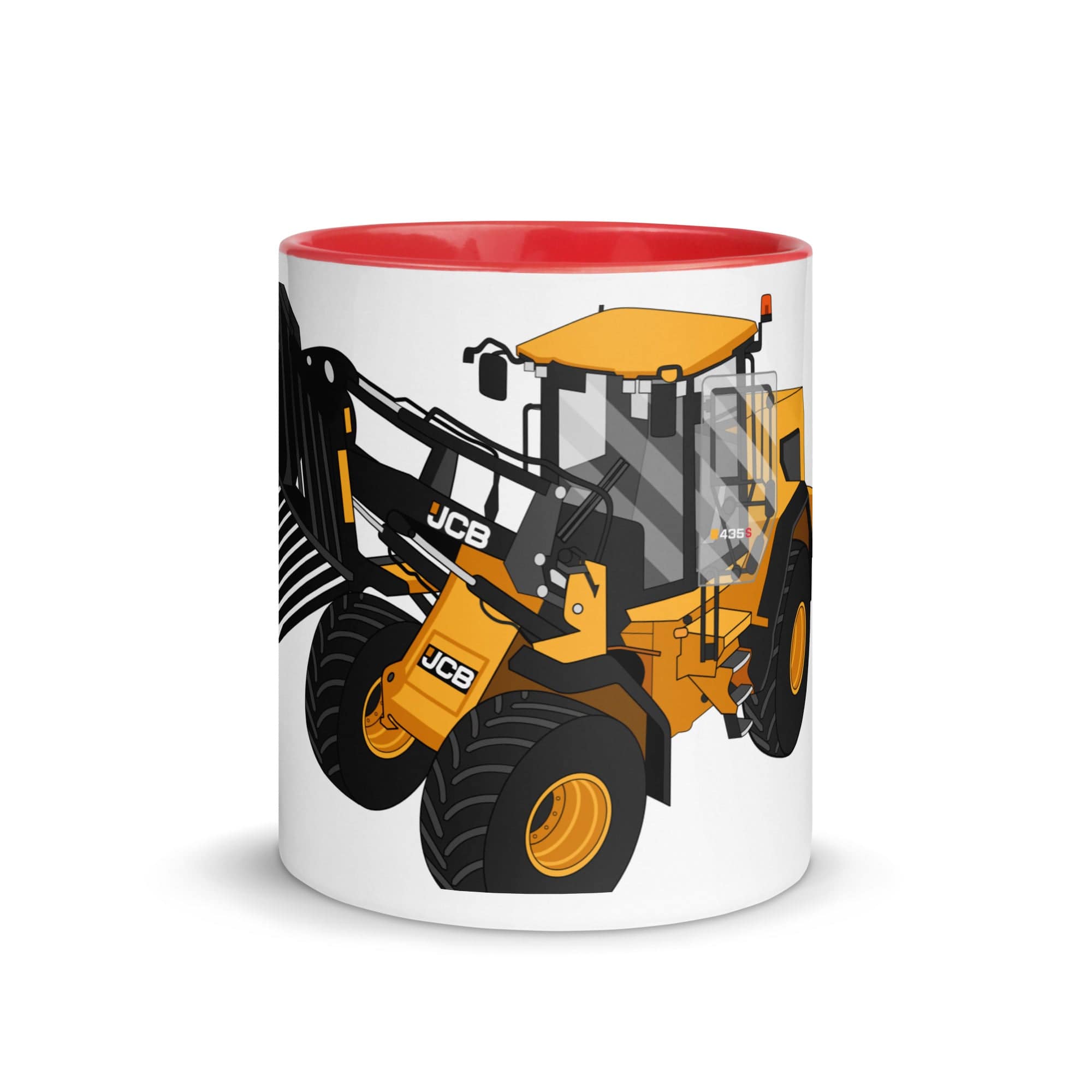 The Tractors Mugs Store JCB 435 S Farm Master 2.0 Mug with Color Inside Quality Farmers Merch