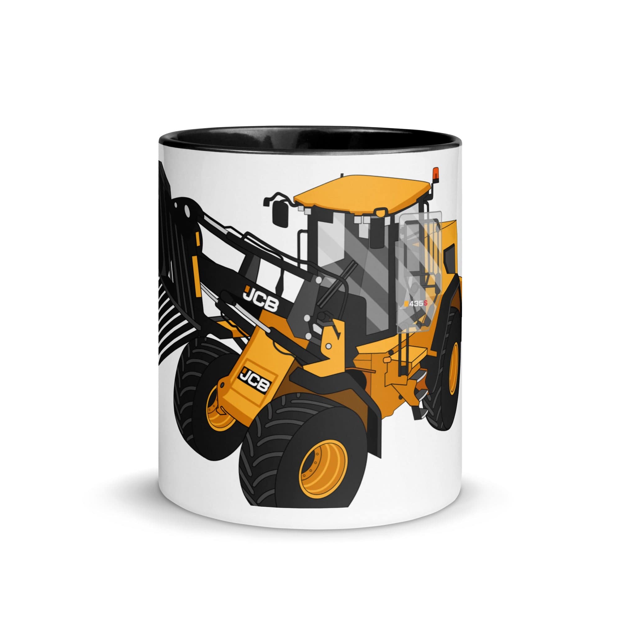 The Tractors Mugs Store JCB 435 S Farm Master 2.0 Mug with Color Inside Quality Farmers Merch