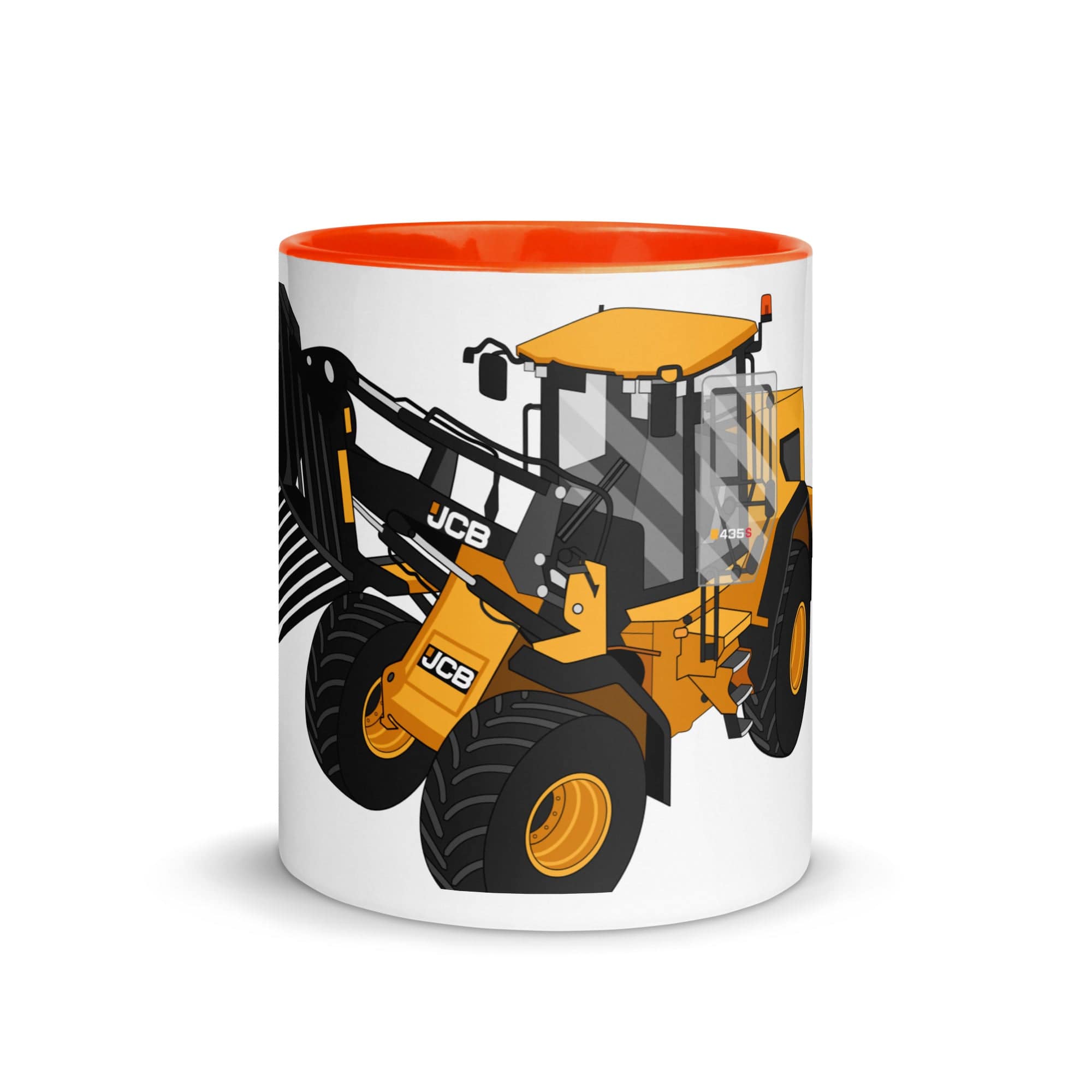 The Tractors Mugs Store JCB 435 S Farm Master 2.0 Mug with Color Inside Quality Farmers Merch