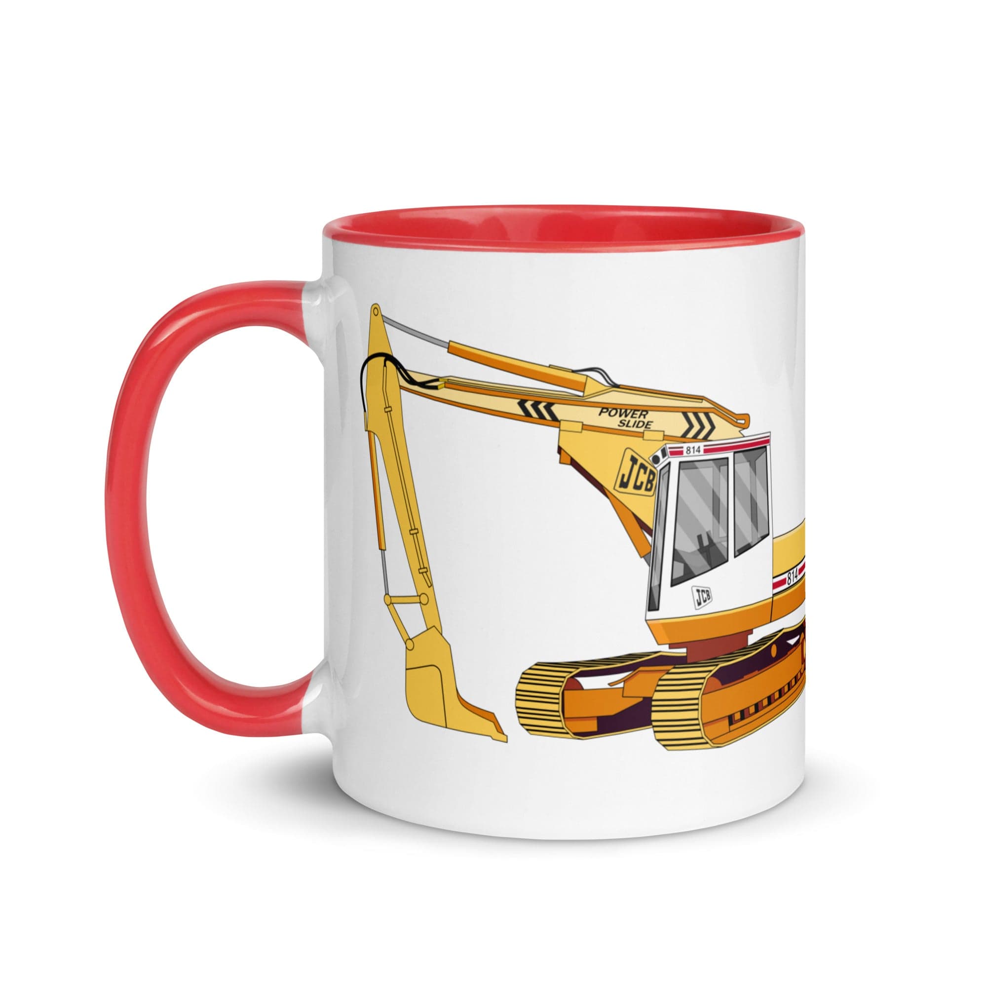 The Tractors Mugs Store JCB 814 Super Mug with Color Inside Quality Farmers Merch