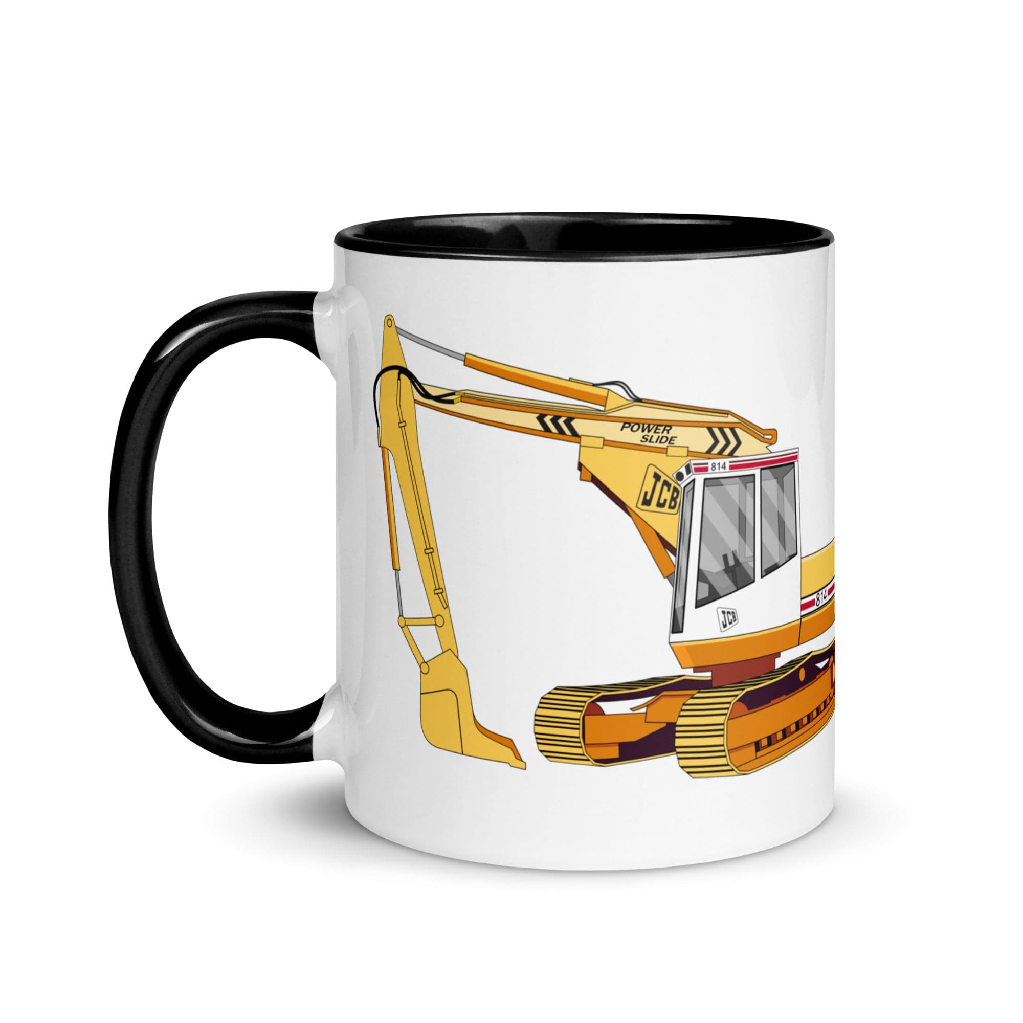 The Tractors Mugs Store JCB 814 Super Mug with Color Inside Quality Farmers Merch